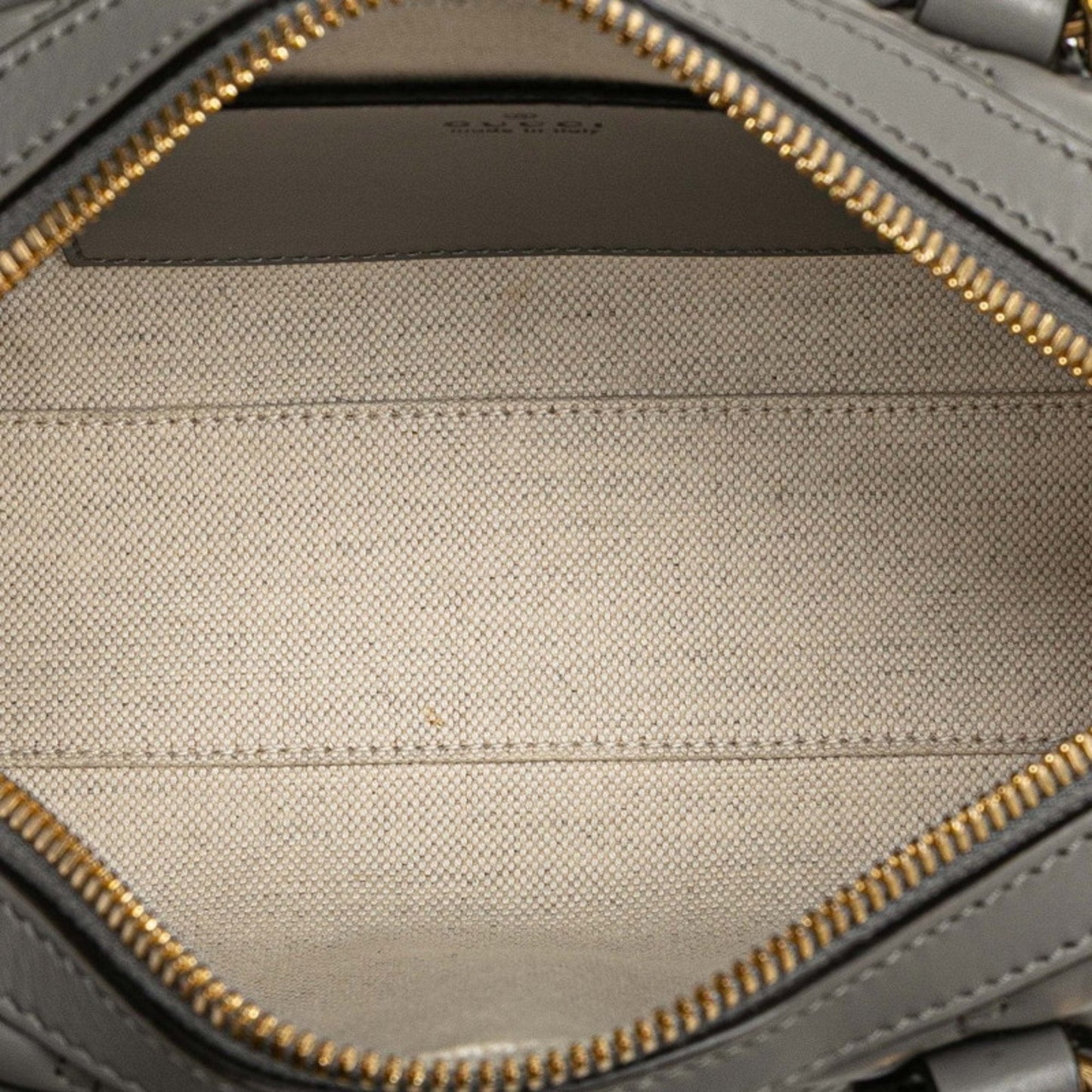 Gucci Gray Leather Boston Bag Shoulder Bag
