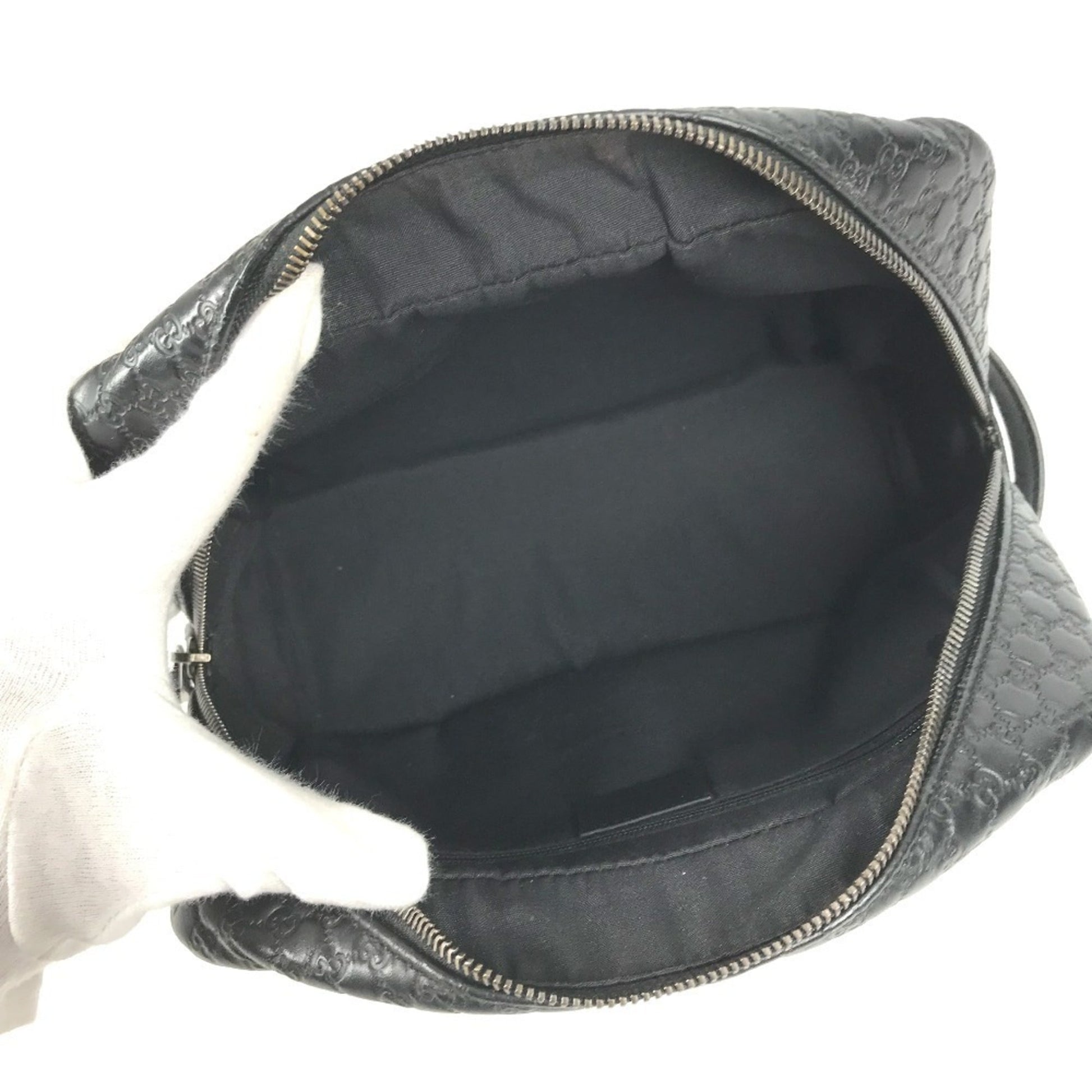 Gucci Guccissima Black Gg Leather Clutch Bag