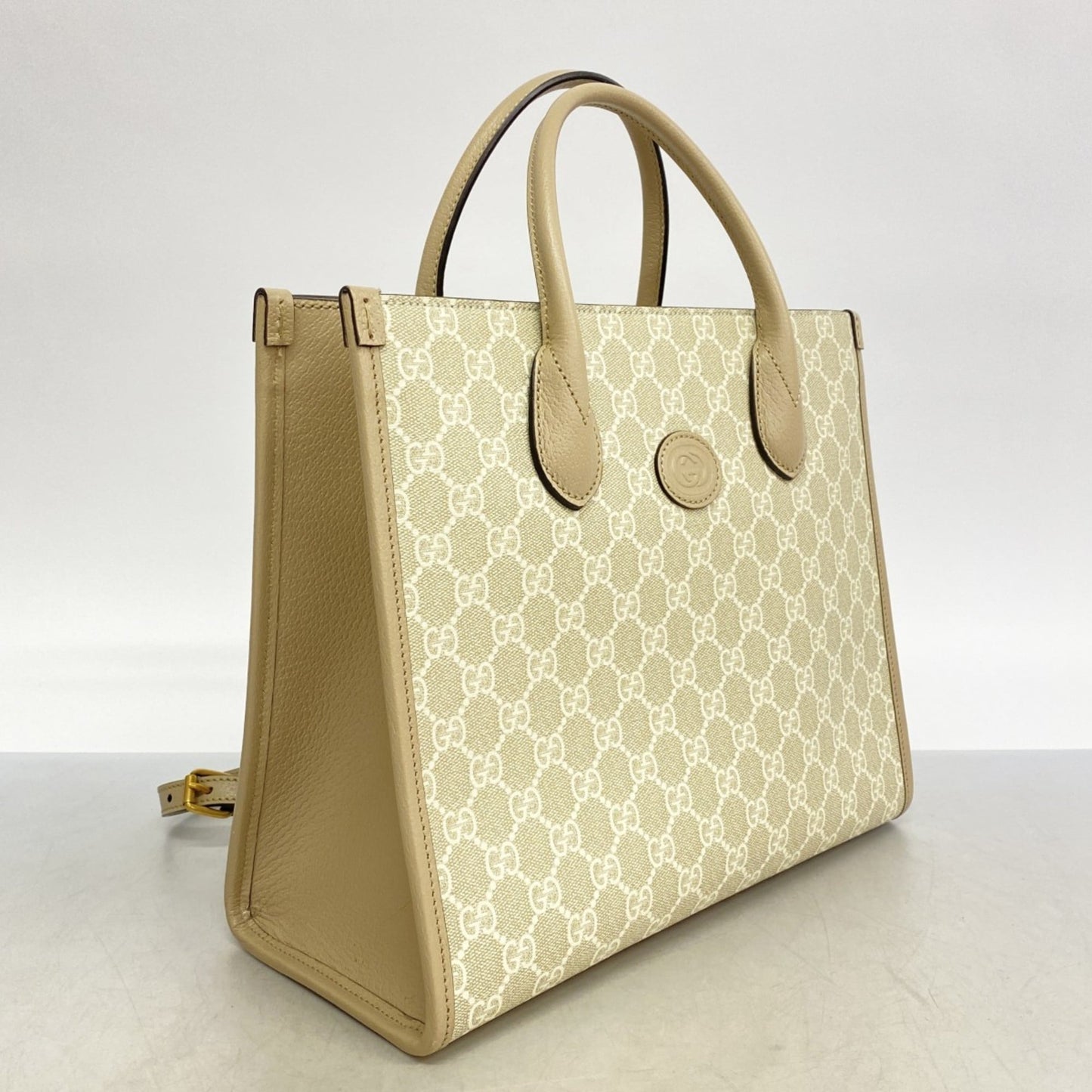 Gucci Beige Pvc Tote Bag