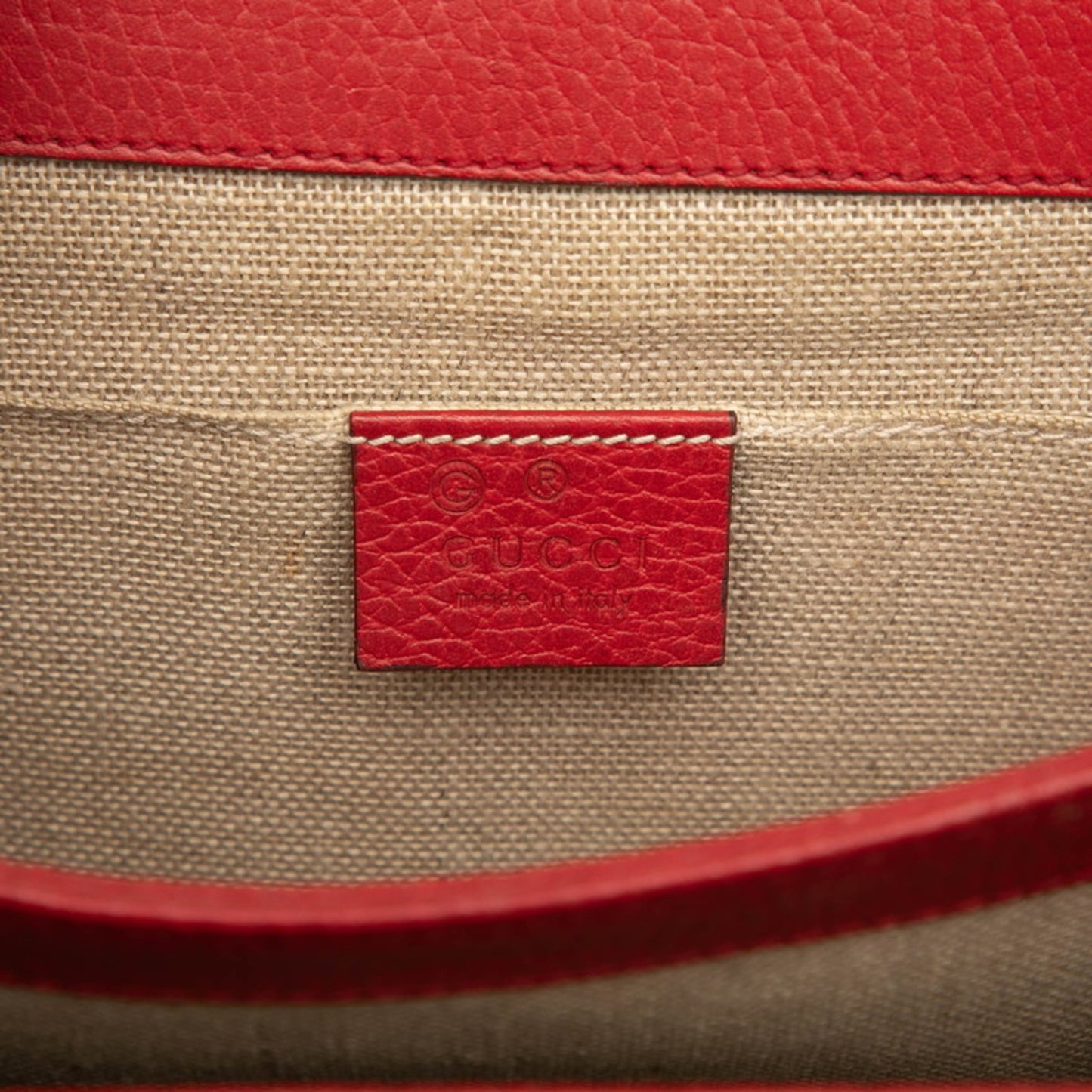 Gucci Red Color Leather Shoulder Bag
