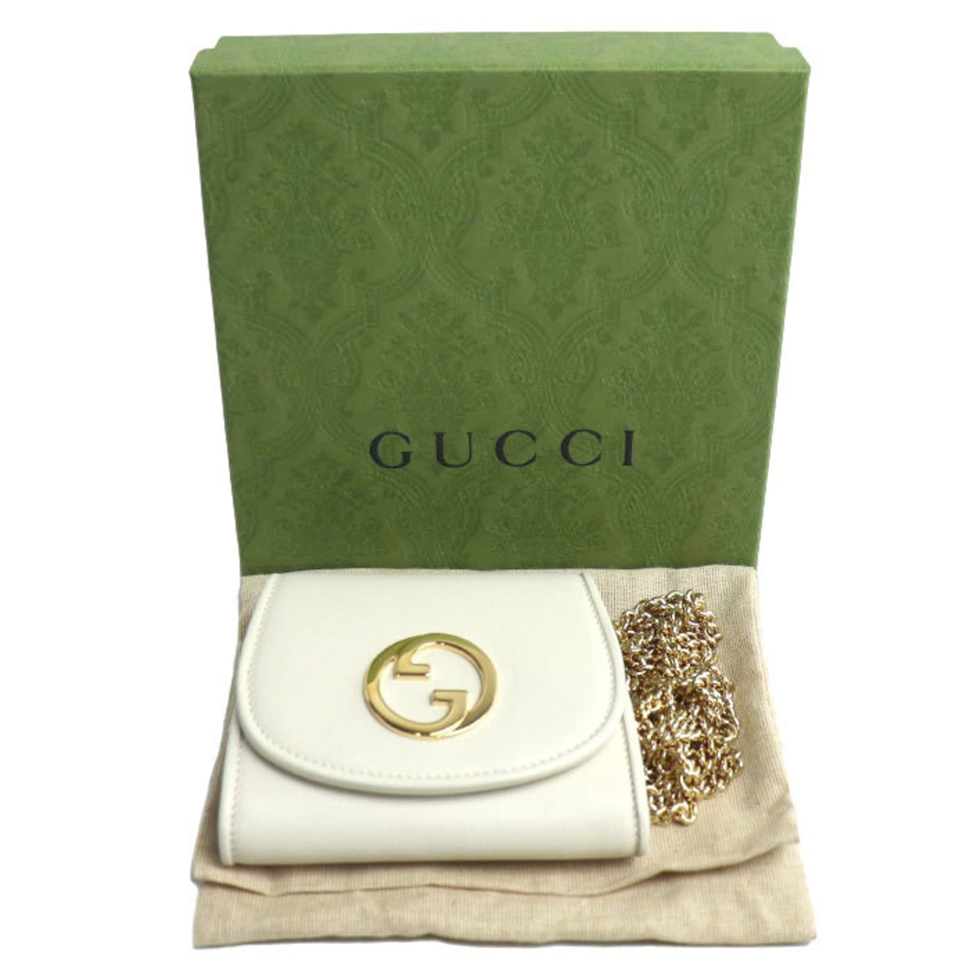 Gucci White Leather Shoulder Bag
