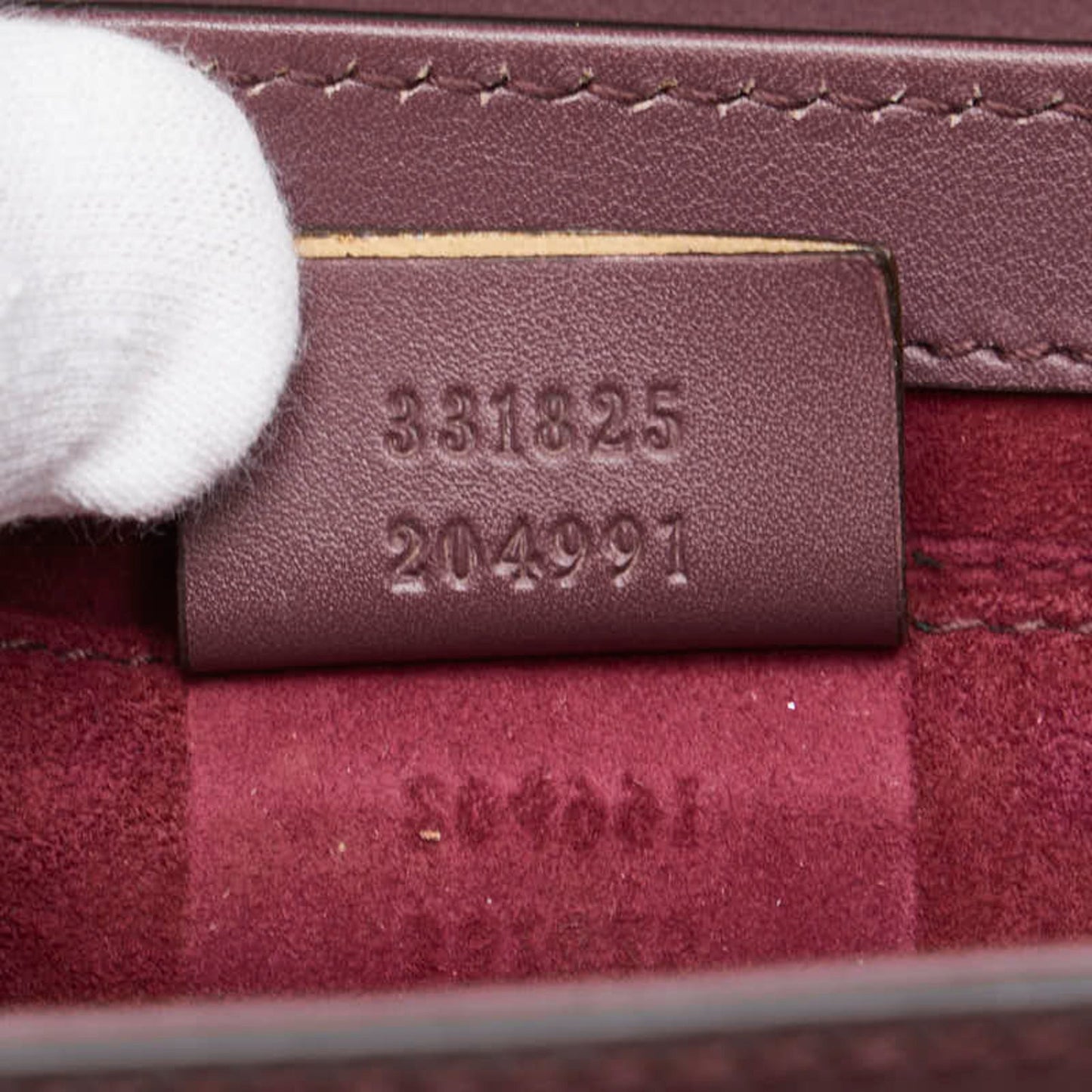 Gucci Wine Leather Clutch Bag