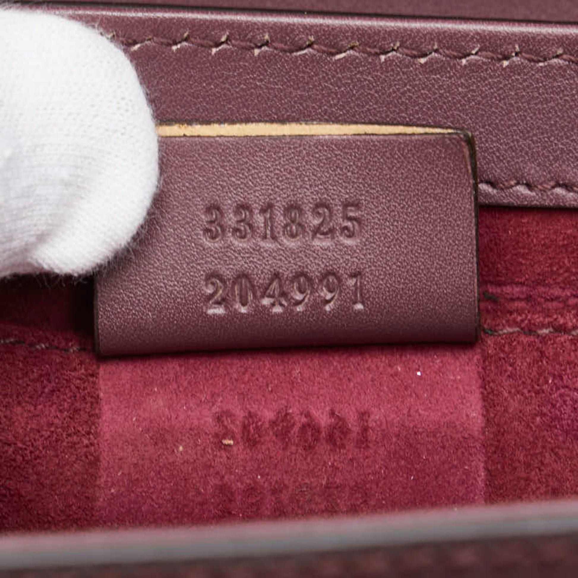Gucci Wine Leather Clutch Bag