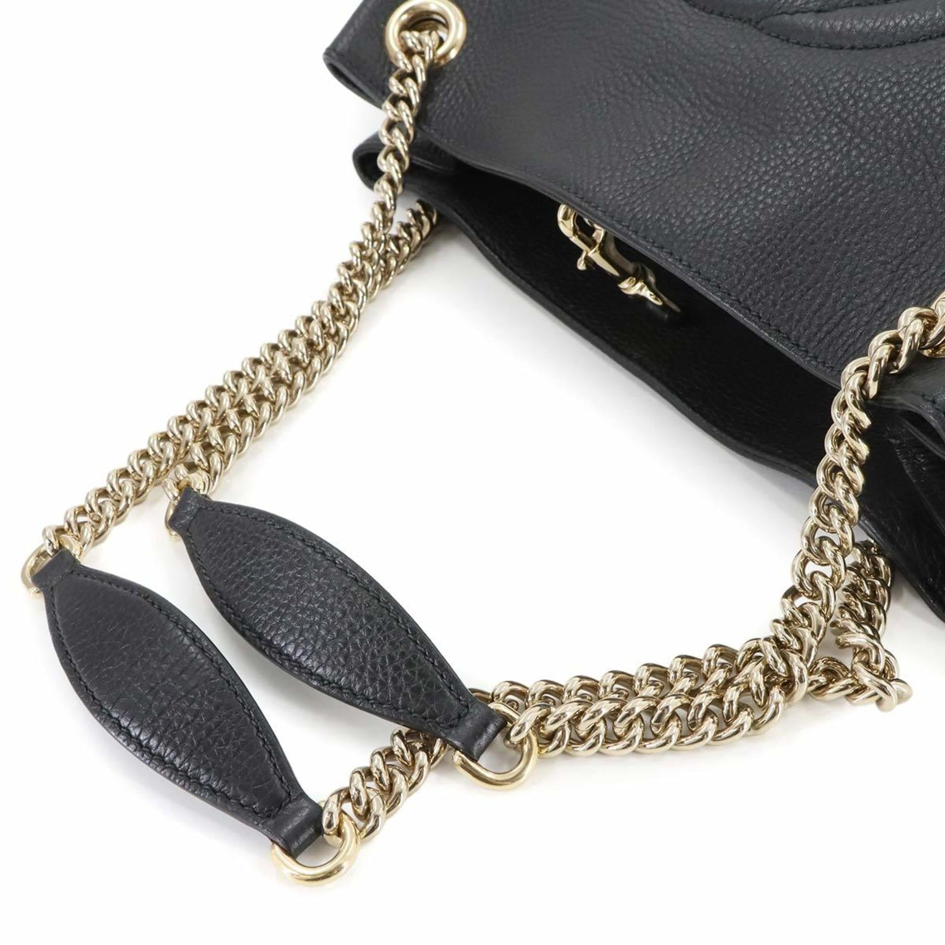 Gucci Black Leather Tote Bag