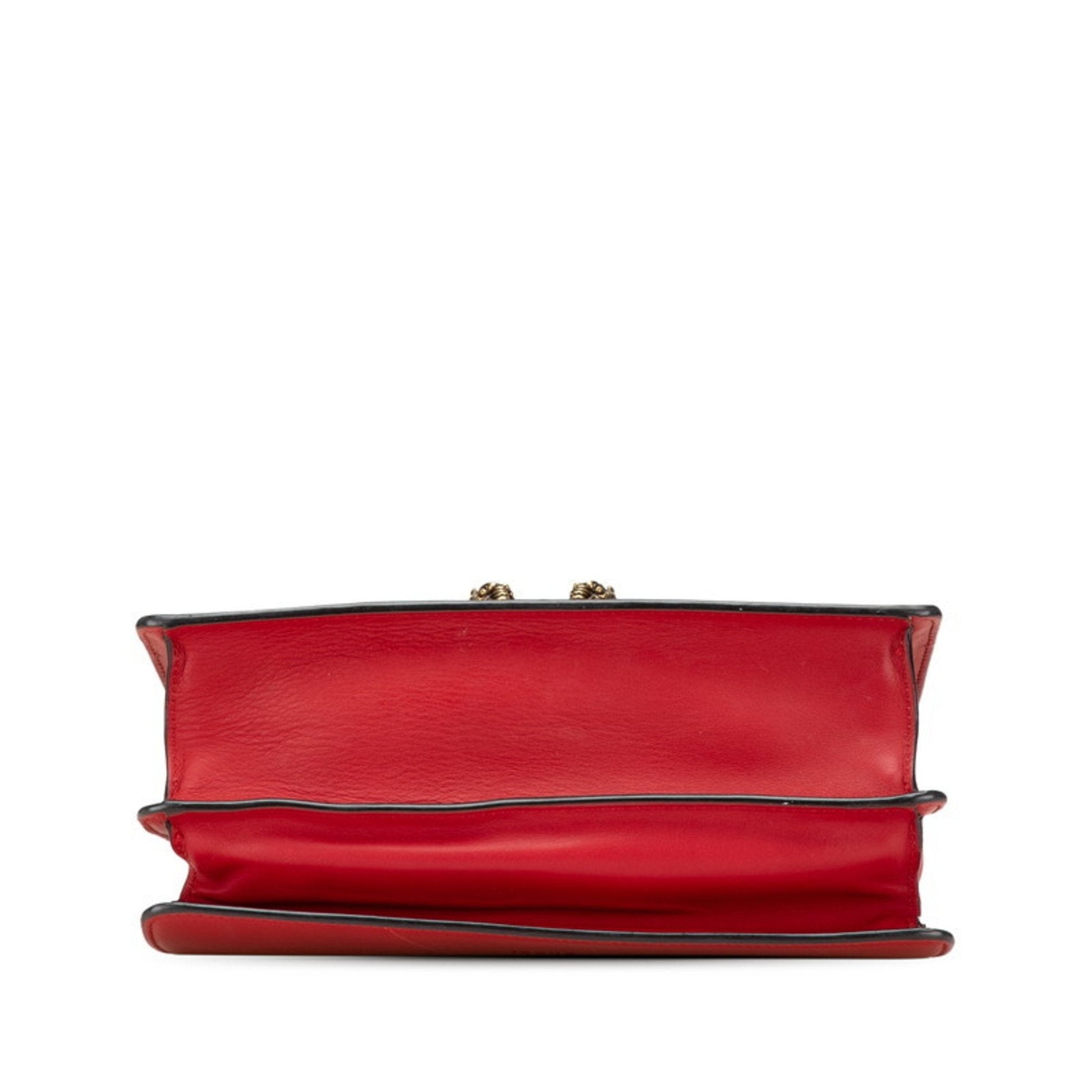 Gucci Red Color Leather Handbag Shoulder Bag