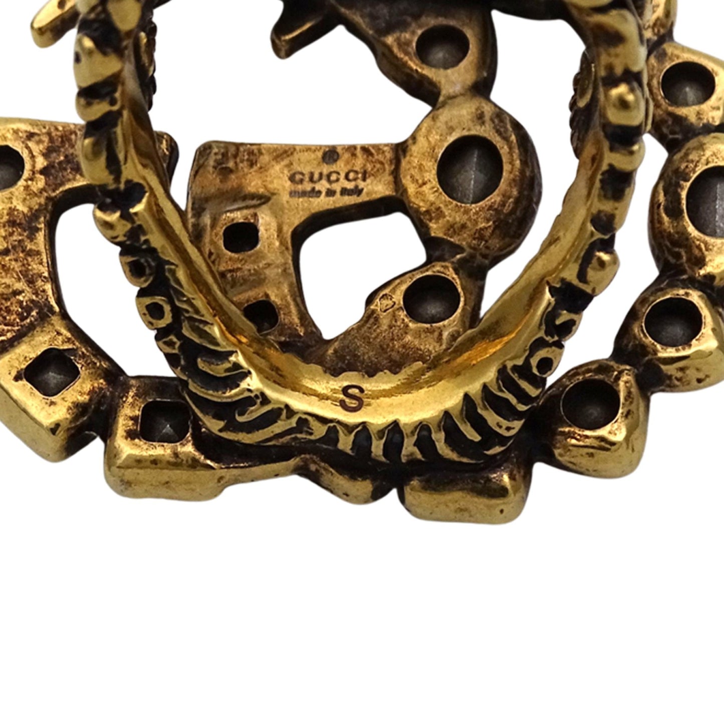 Gucci Gold Multi-Color Metal Band Ring