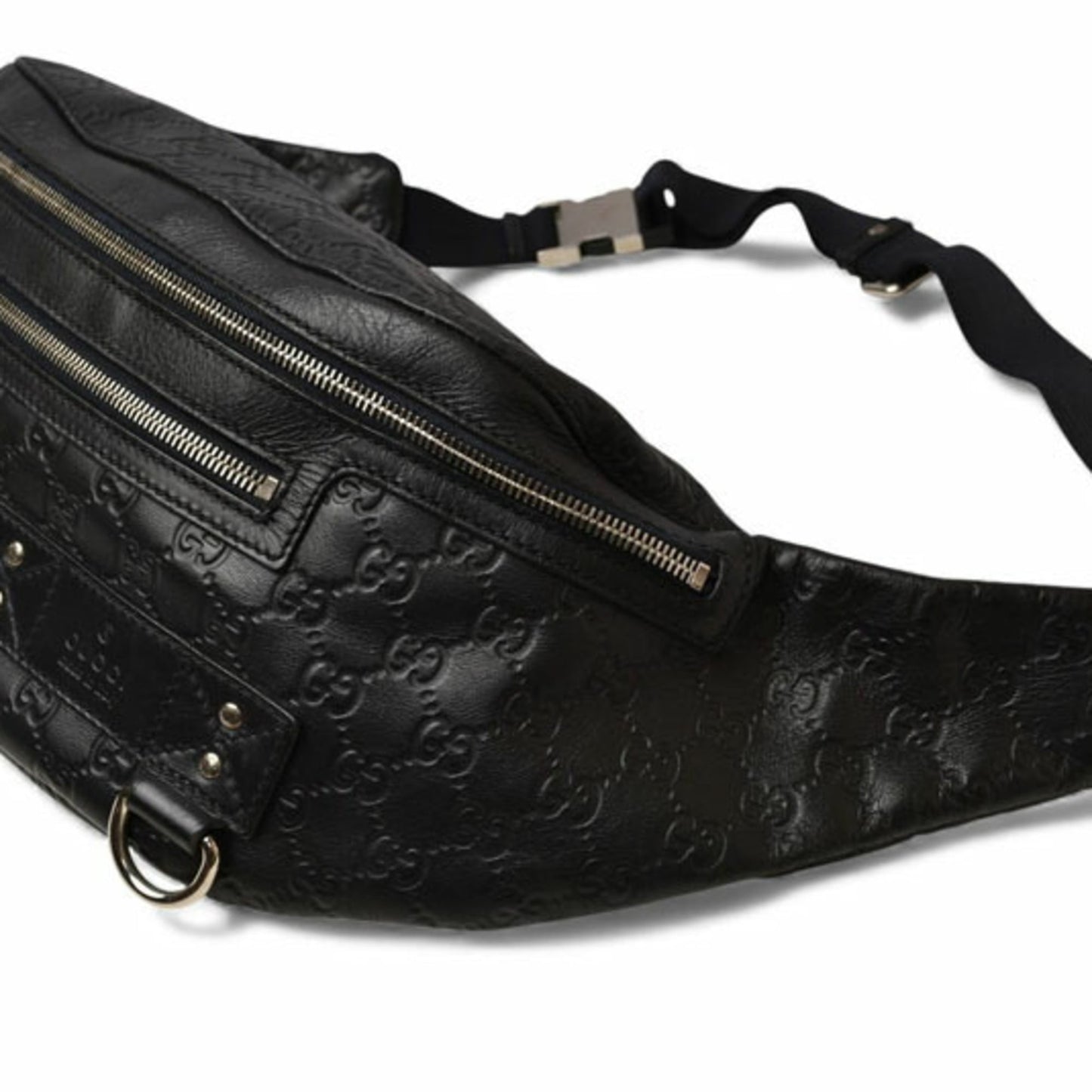 Gucci Navy Red Color Leather Sling Bag