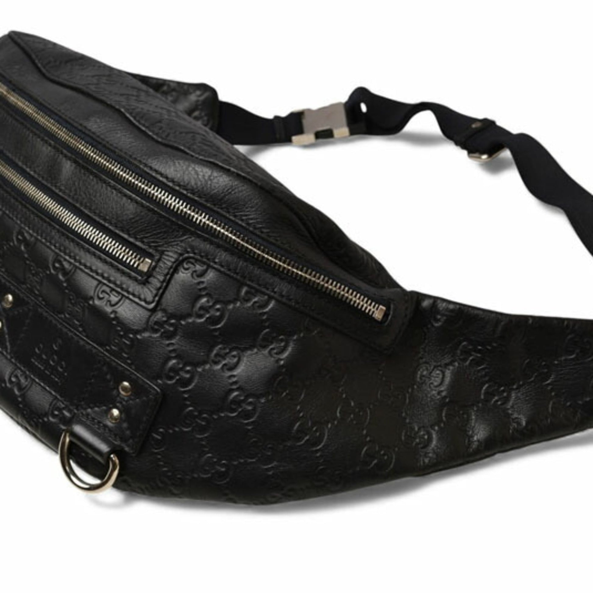 Gucci Navy Red Color Leather Sling Bag
