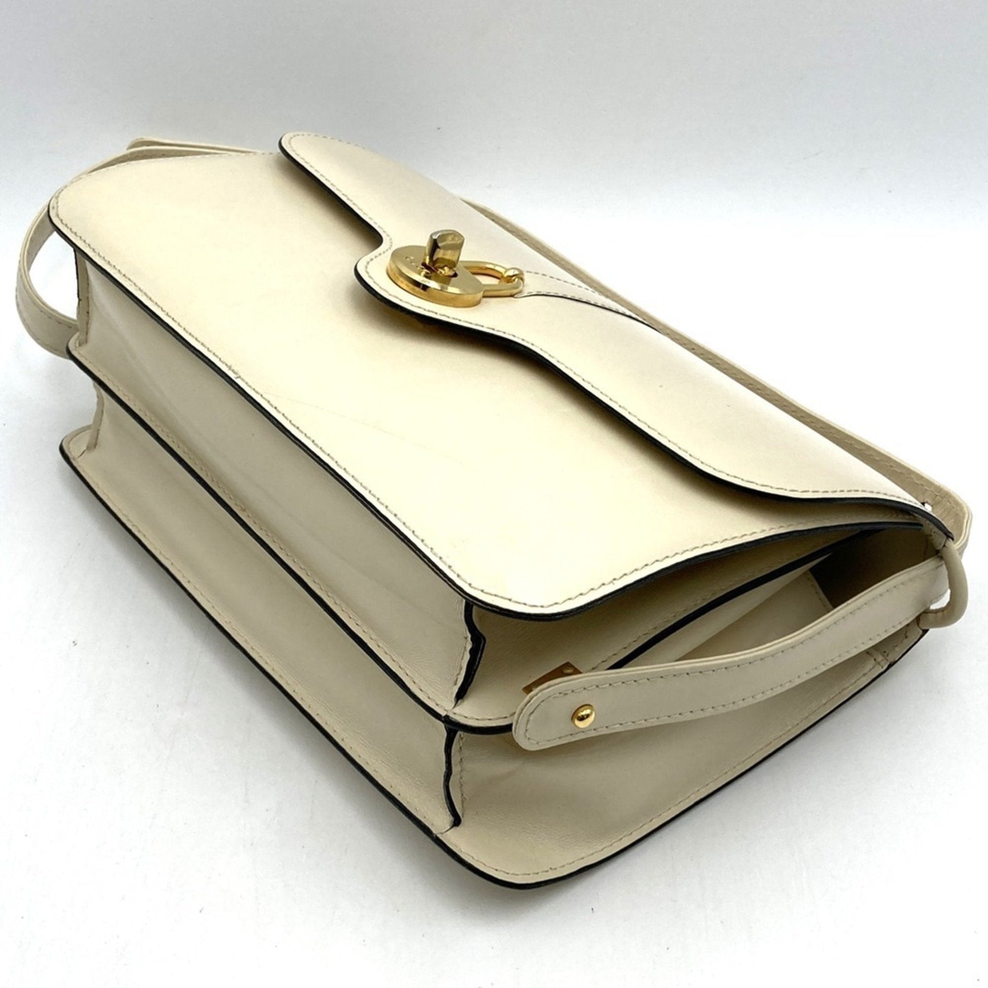 Gucci White Leather Shoulder Bag