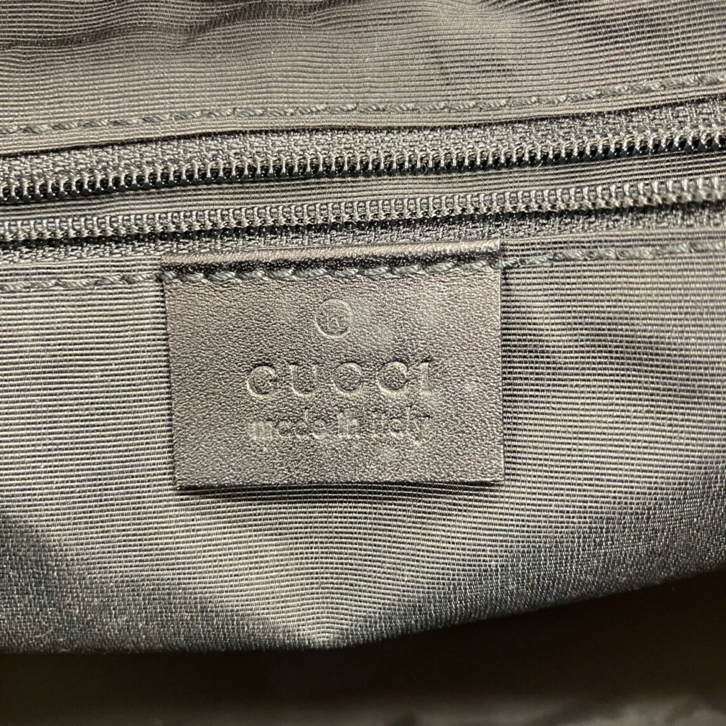Gucci Black Canvas Leather Handbag