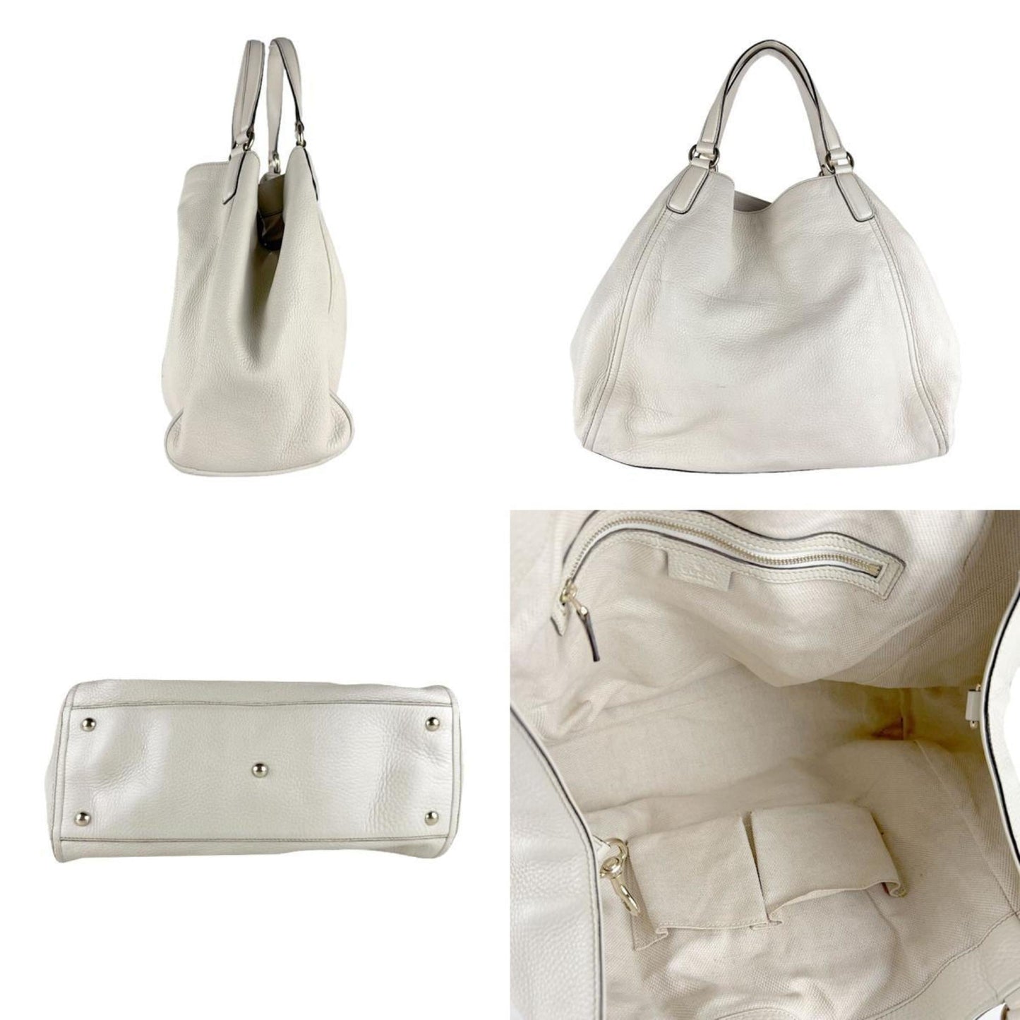 Gucci Ivory Leather Handbag