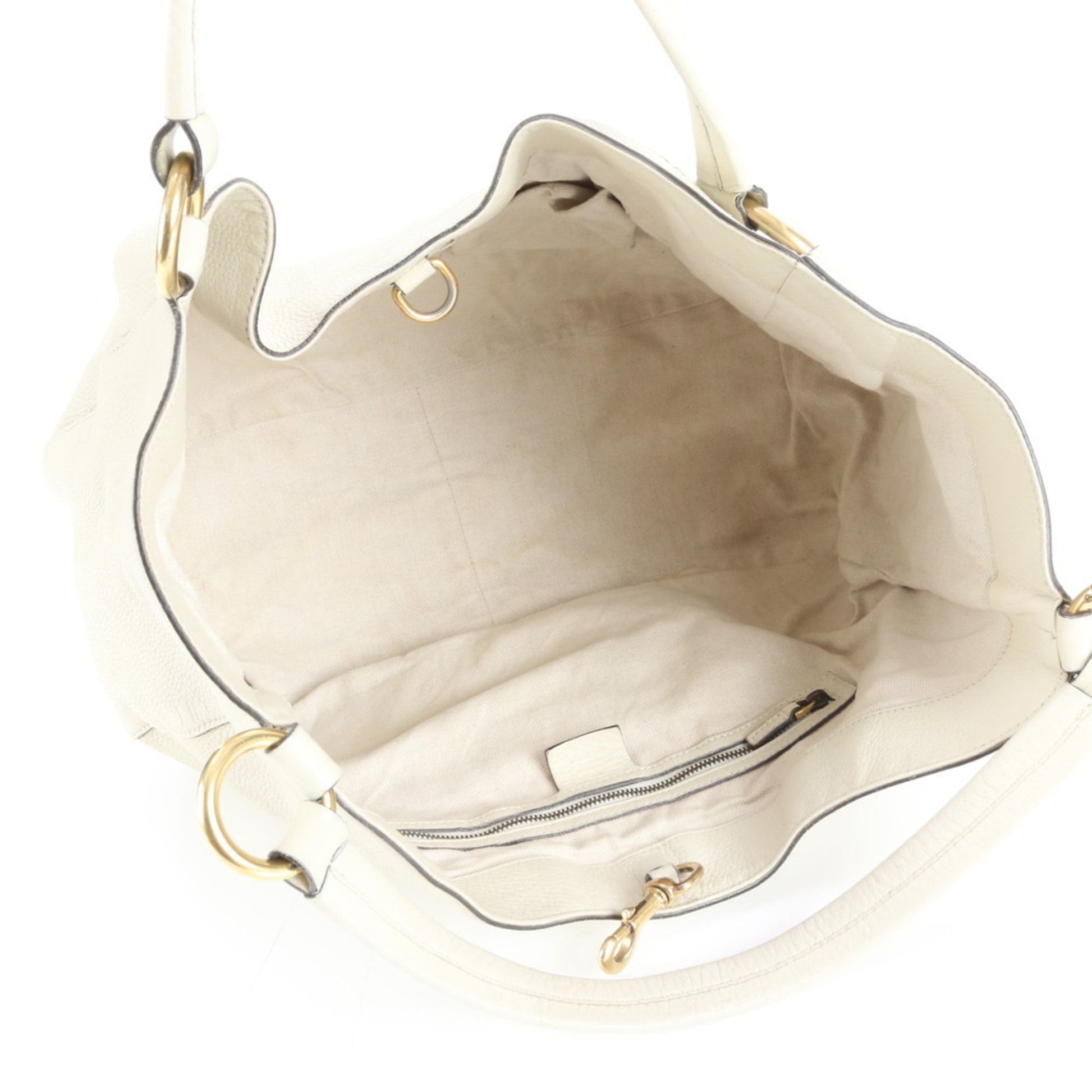 Gucci Ivory Leather Tote Bag