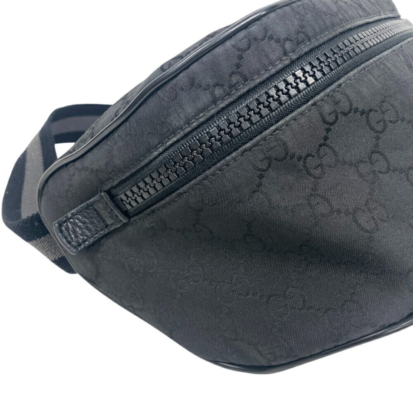 Gucci Black Nylon Leather Sling Bag