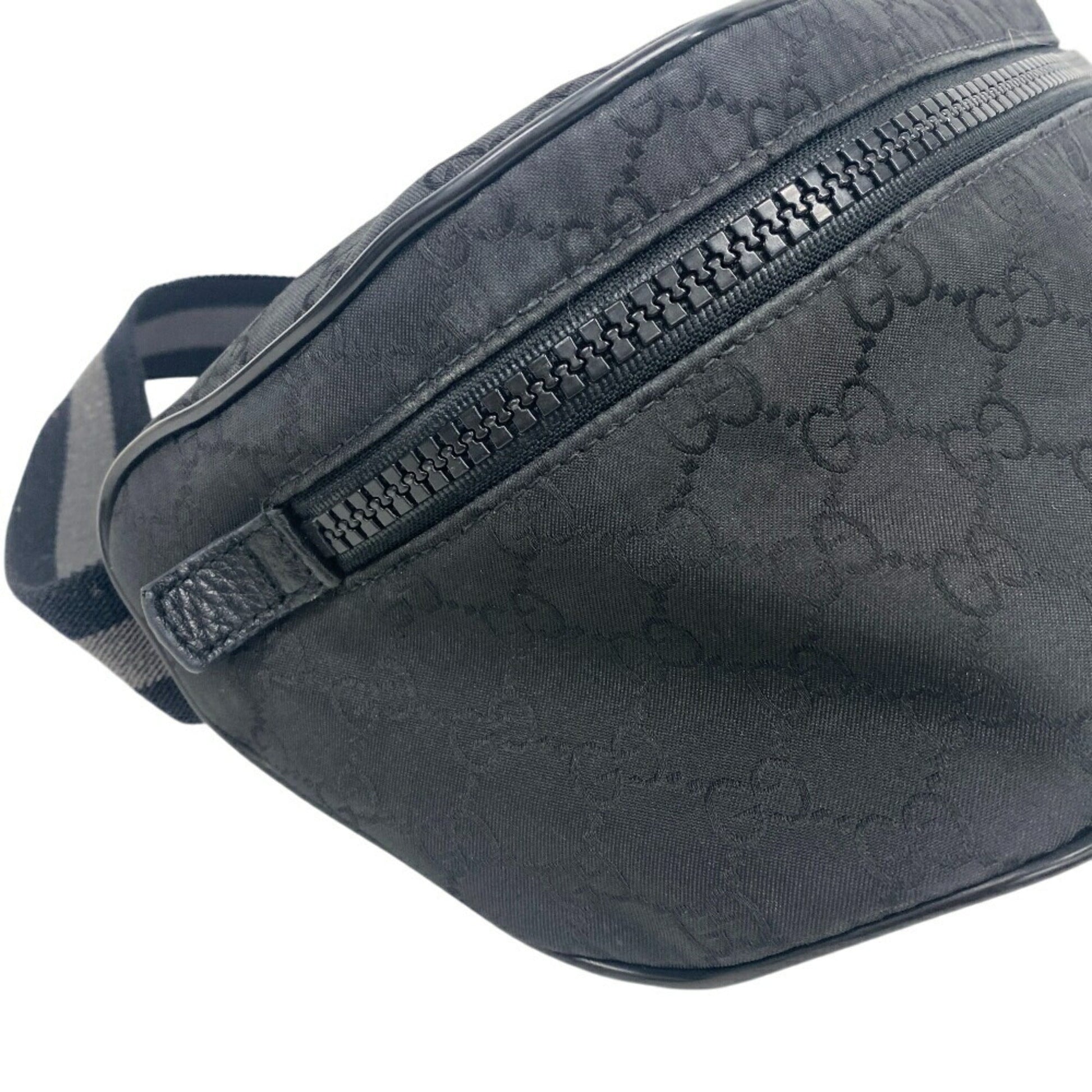Gucci Black Nylon Leather Sling Bag