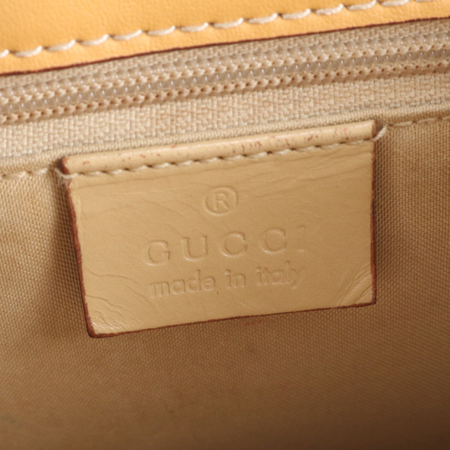 Gucci Pink Leather Canvas Handbag