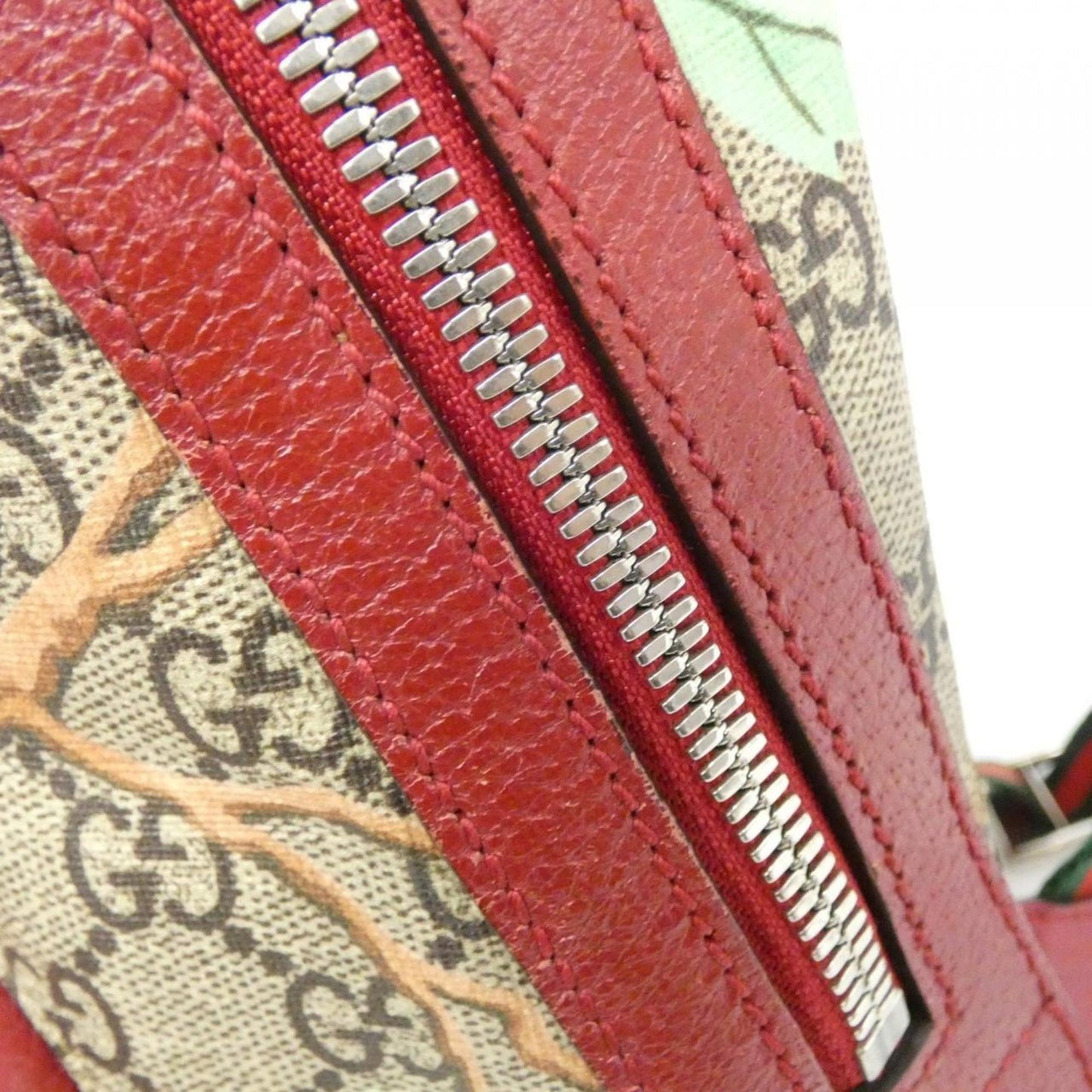 Gucci Beige Red Color Gg Supreme Backpack
