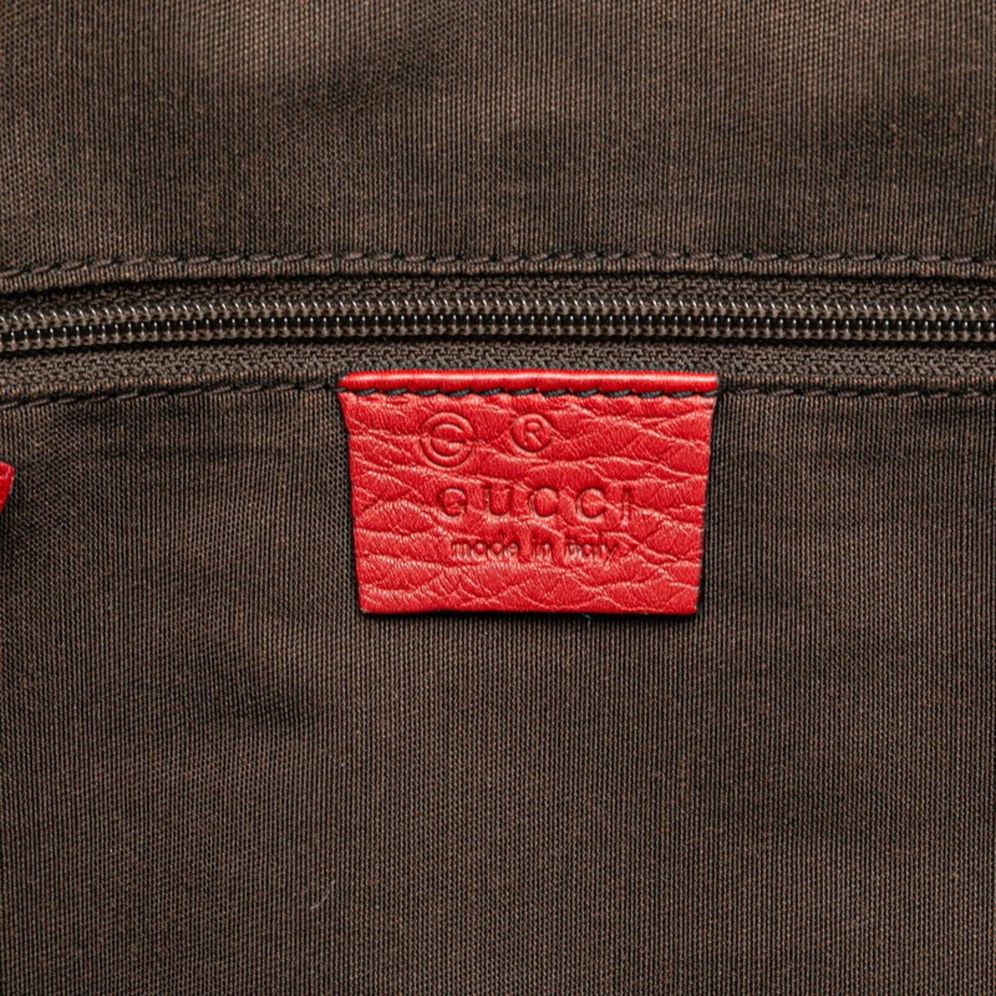 Gucci Red Color Leather Handbag Shoulder Bag