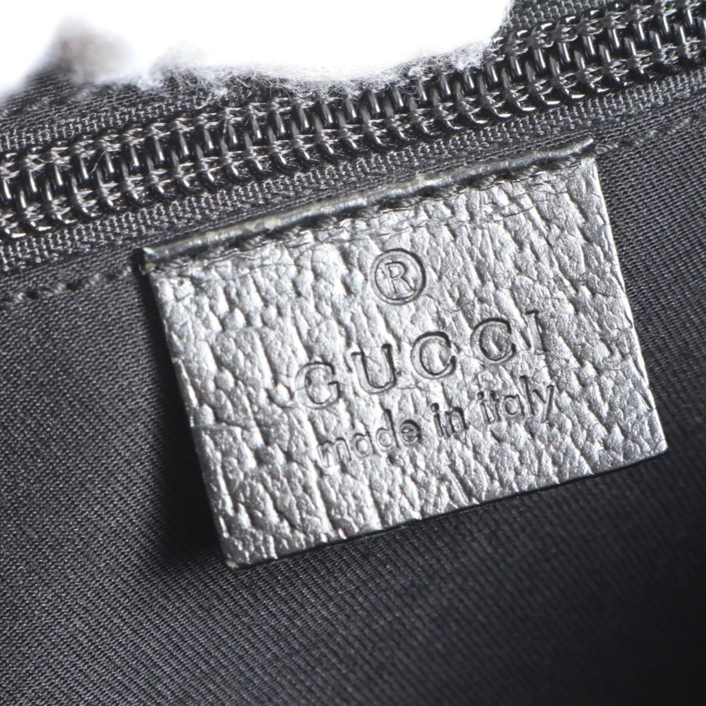 Gucci Black Leather Canvas Shoulder Bag