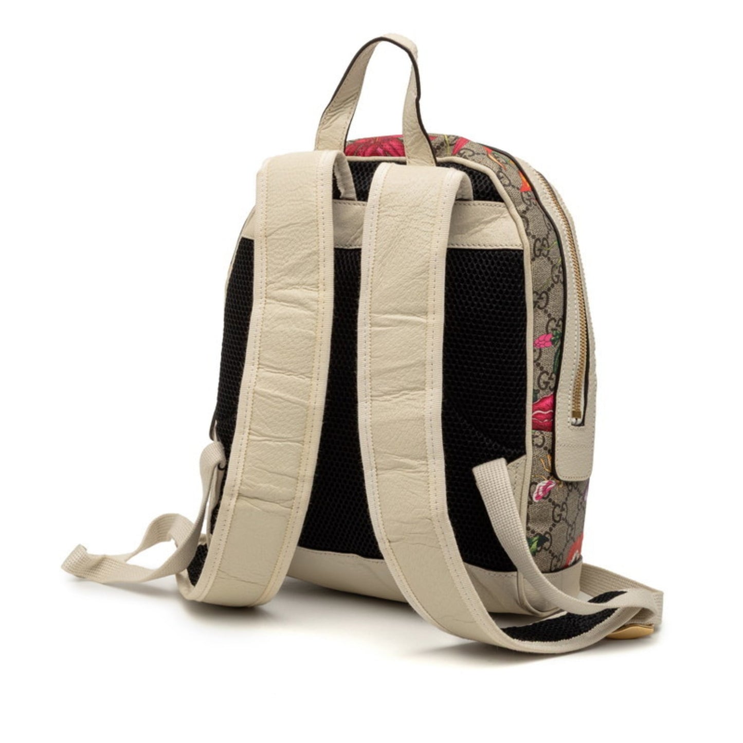 Gucci Beige Multi-Color Gg Supreme Pvc Leather Backpack