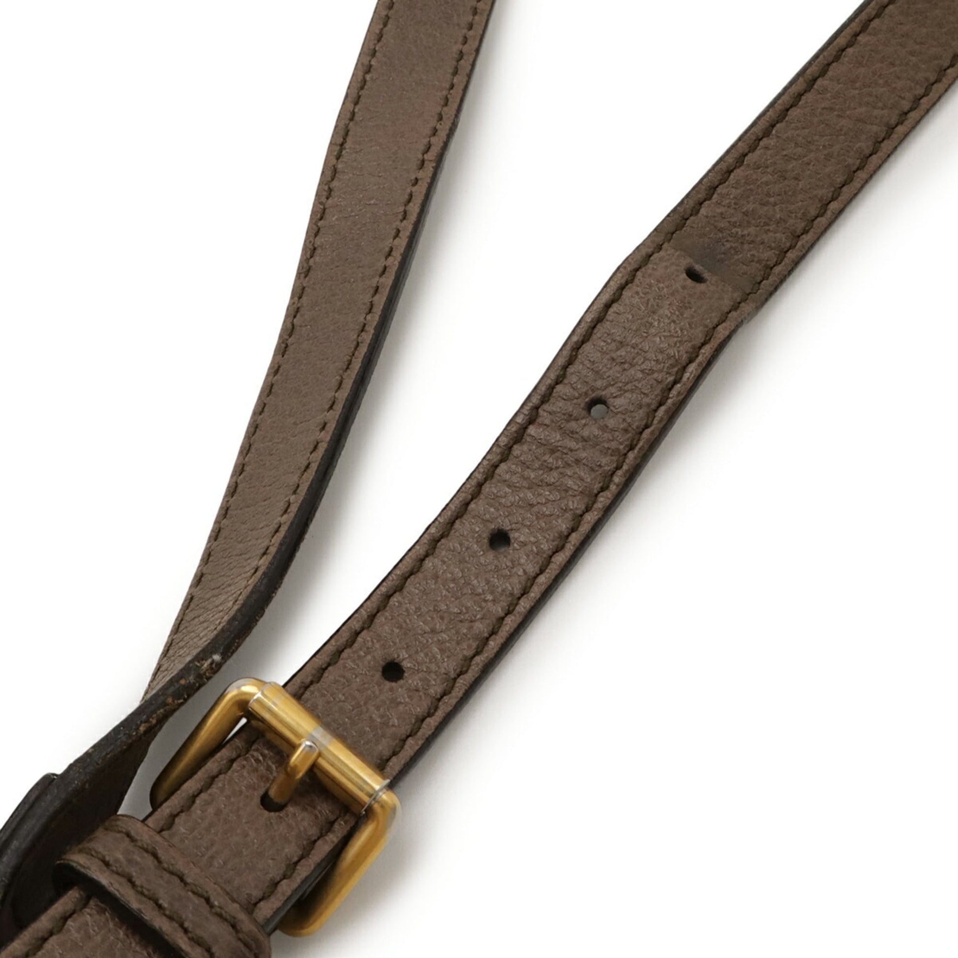 Gucci Beige Brown Gg Supreme Canvas Leather Pvc Coated Canvas Shoulder Bag
