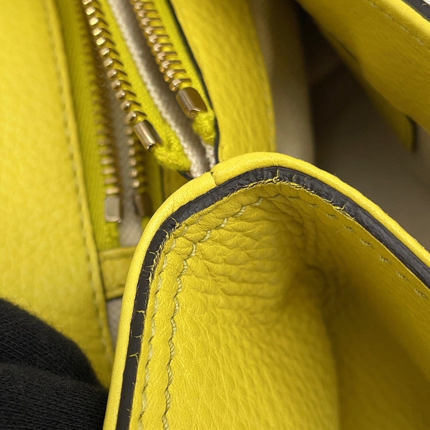 Gucci Beige Champagne Gold Yellow Bamboo Leather Tote Bag