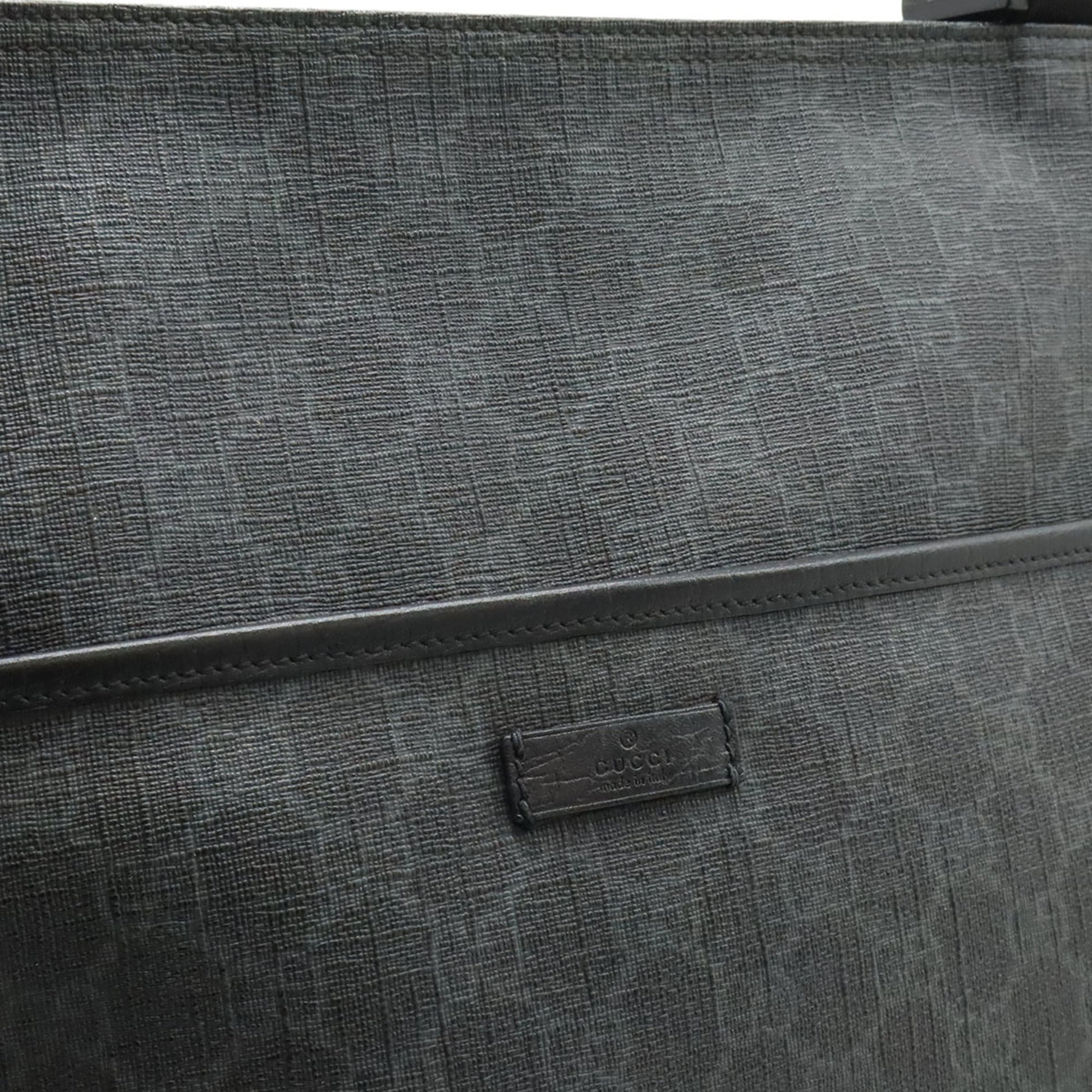 Gucci Gg Plus Black Gray Gg Supreme Leather Shoulder Bag