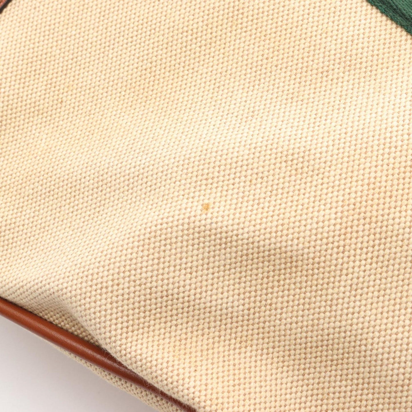 Gucci Beige Brown Canvas Leather Tote Bag
