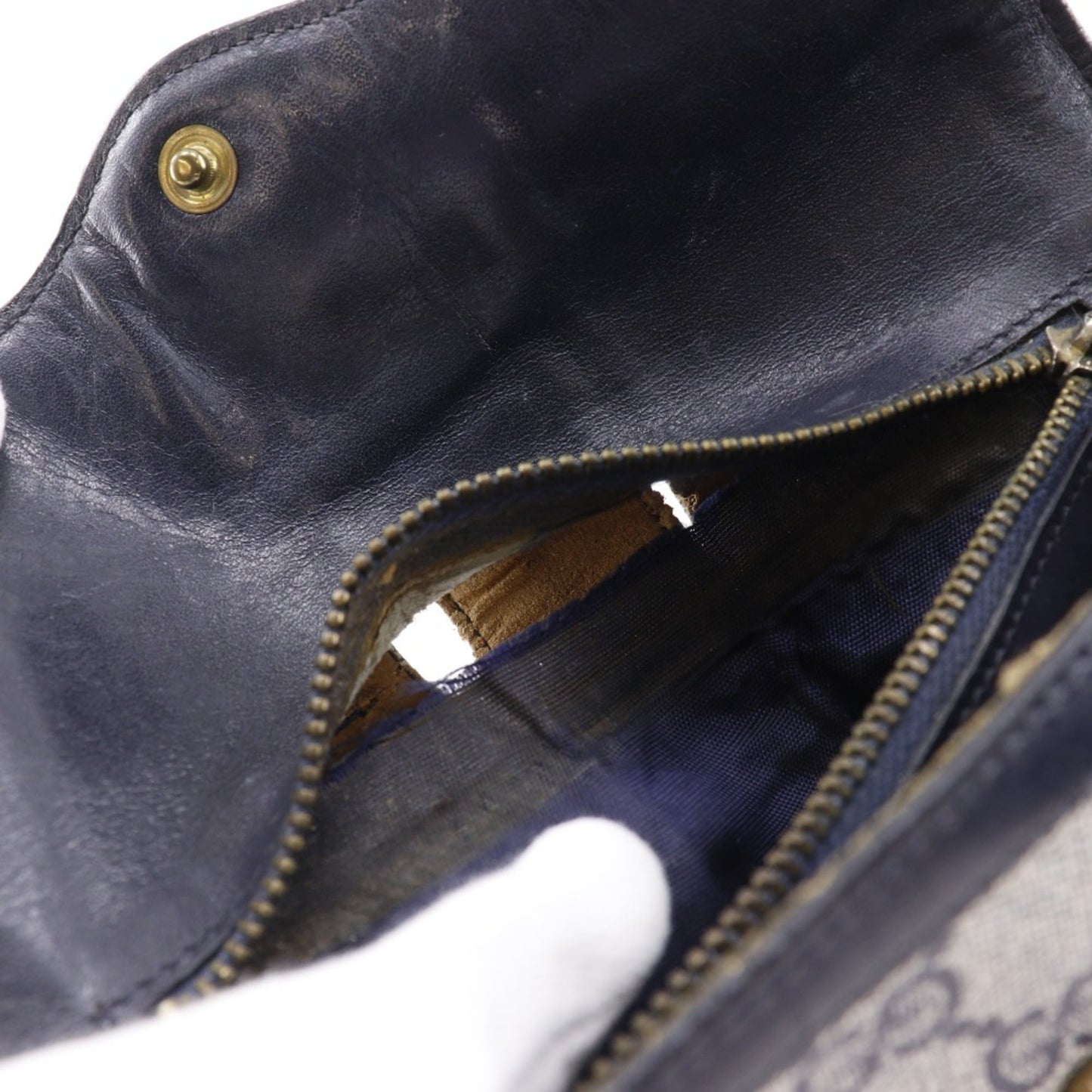 Gucci Navy Gg Supreme Pouch