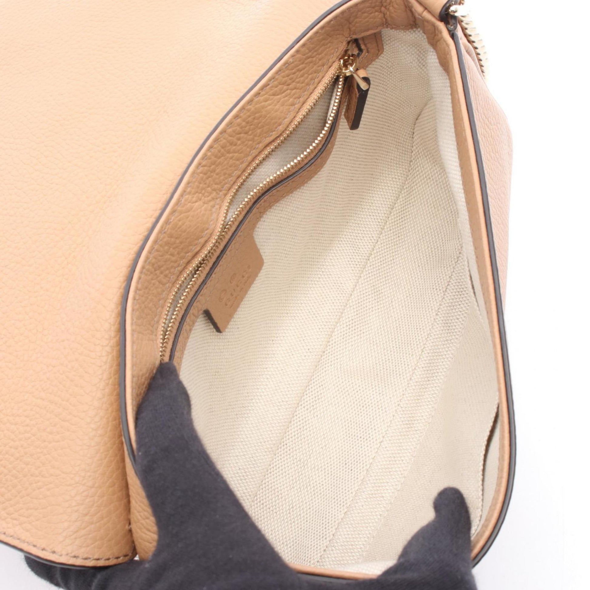 Gucci Brown Leather Shoulder Bag