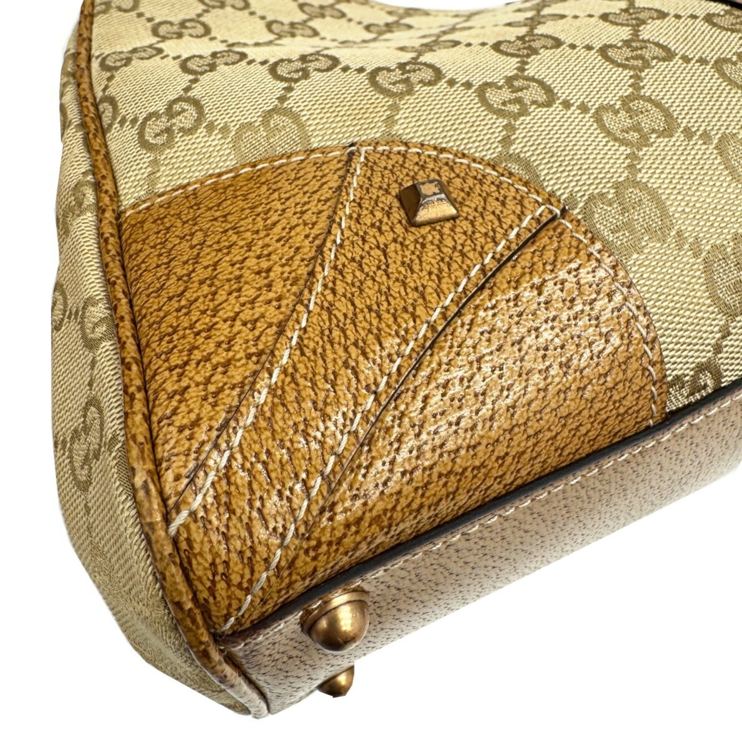 Gucci New Jackie Beige Gg Canvas Handbag