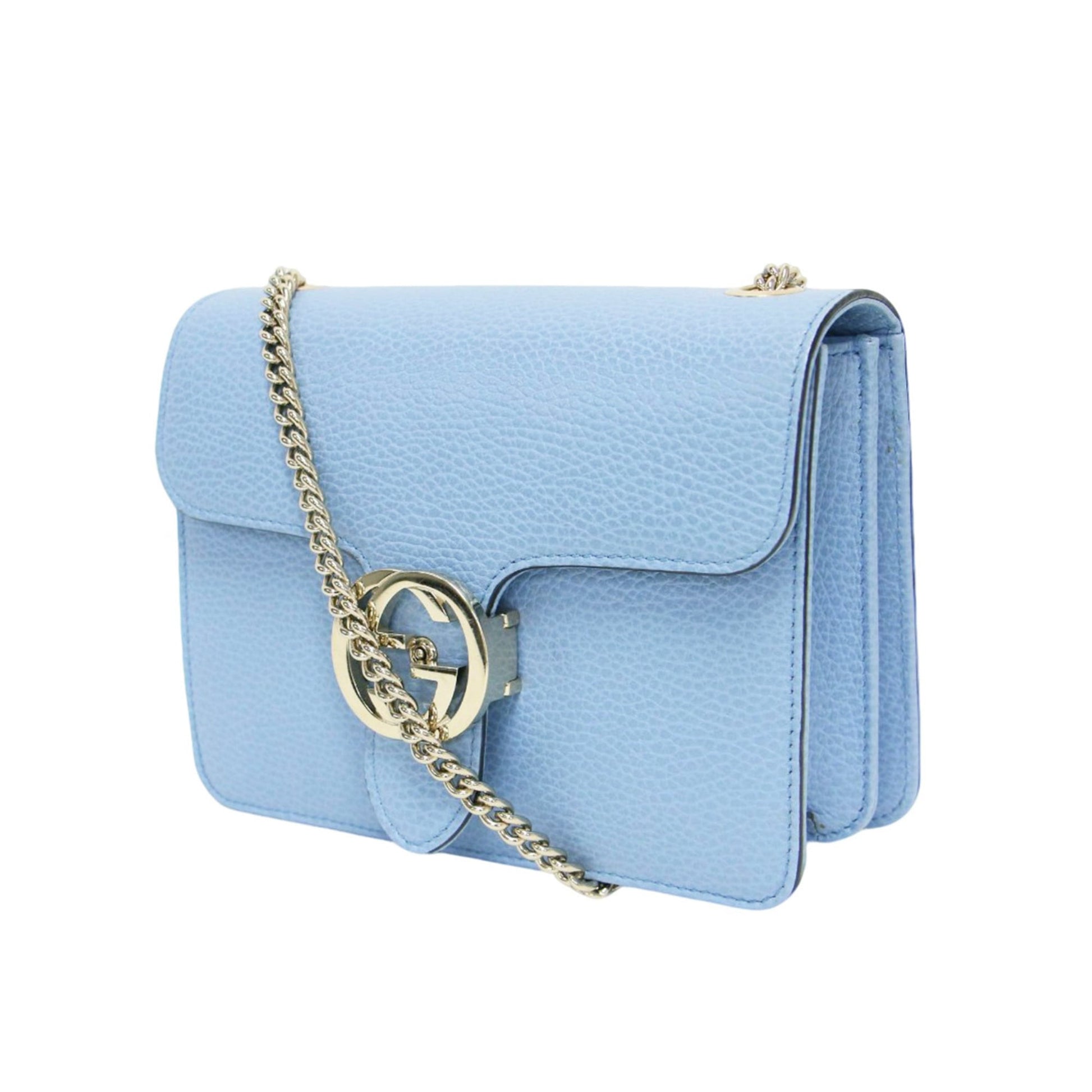 Gucci Blue Leather Shoulder Bag