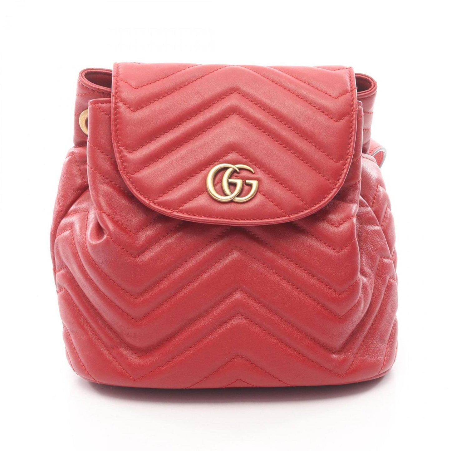 Gucci Red Color Leather Backpack