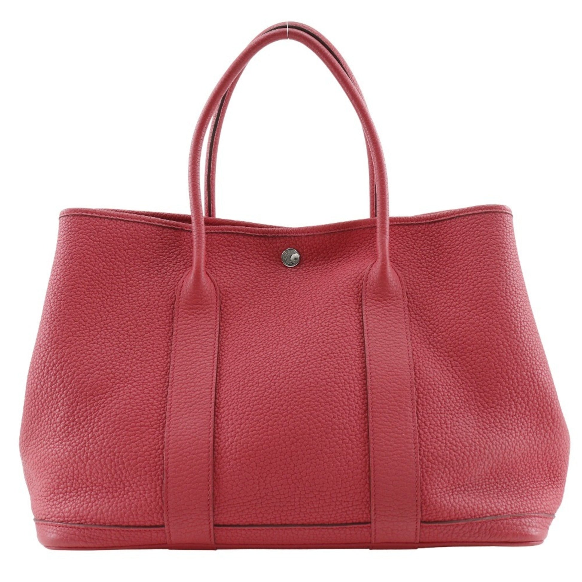 Hermes Garden Negonda Tote Bag Leather Pink