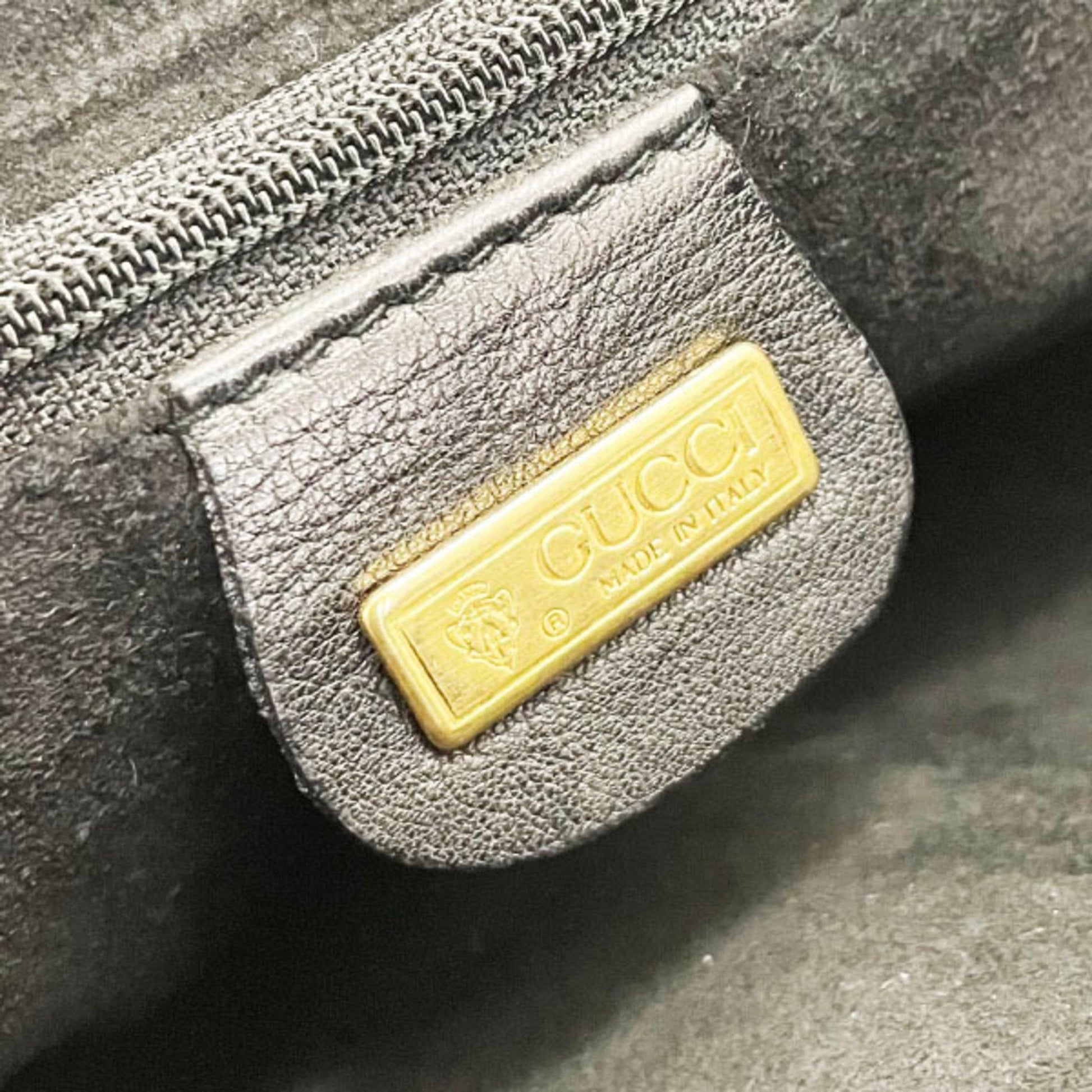 Gucci Black Leather Clutch Bag Pouch