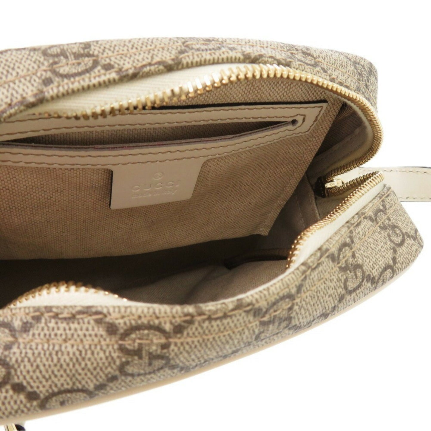 Gucci Brown Ivory Gg Supreme Pvc Shoulder Bag