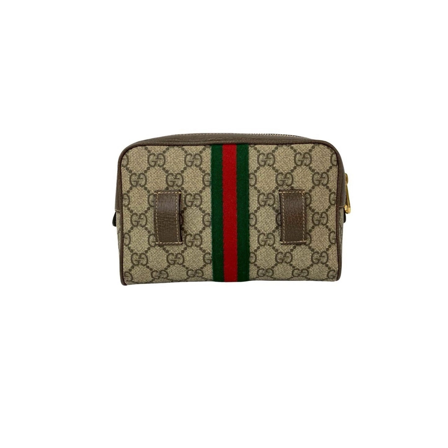 Gucci Brown Green Red Color Leather Pvc Shoulder Bag Sling Bag