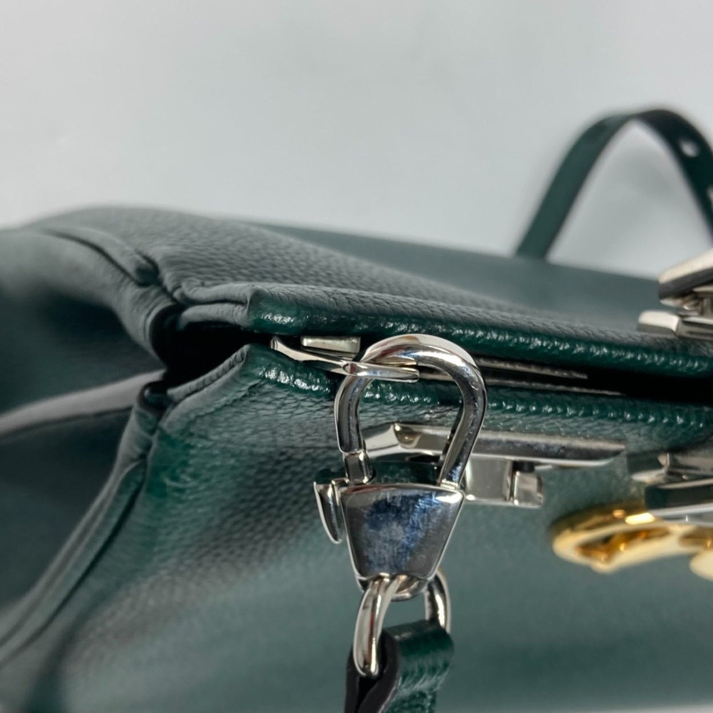 Gucci Green Leather Handbag Shoulder Bag
