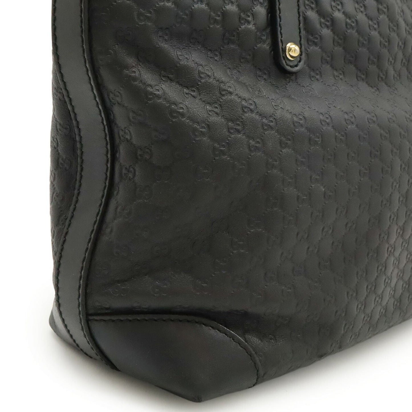 Gucci Black Leather Handbag Tote Bag