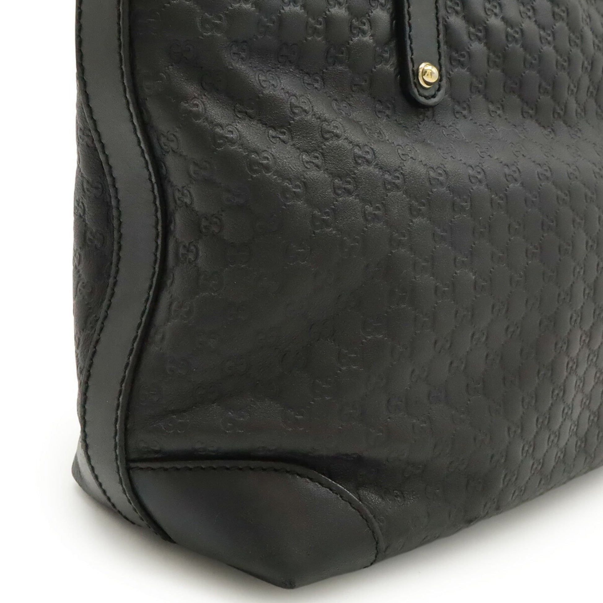 Gucci Black Leather Handbag Tote Bag