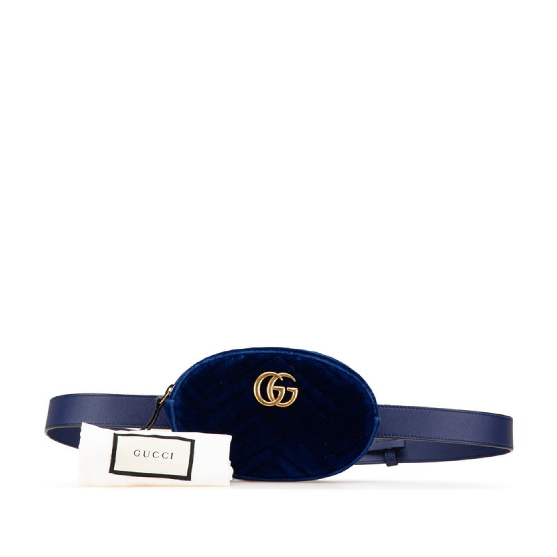 Gucci Gg Marmont Blue Leather Sling Bag