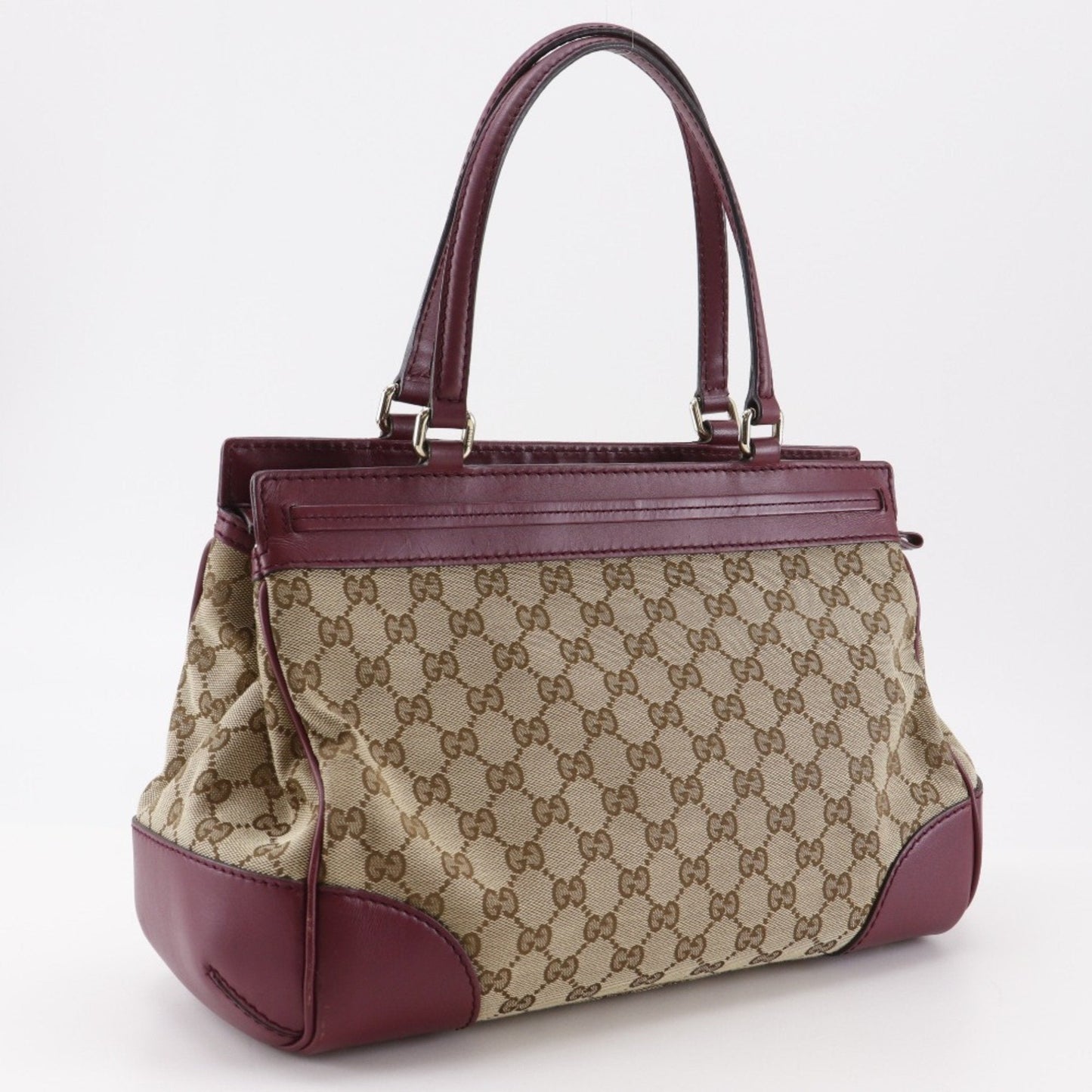 Gucci Red Color Gg Canvas Tote Bag