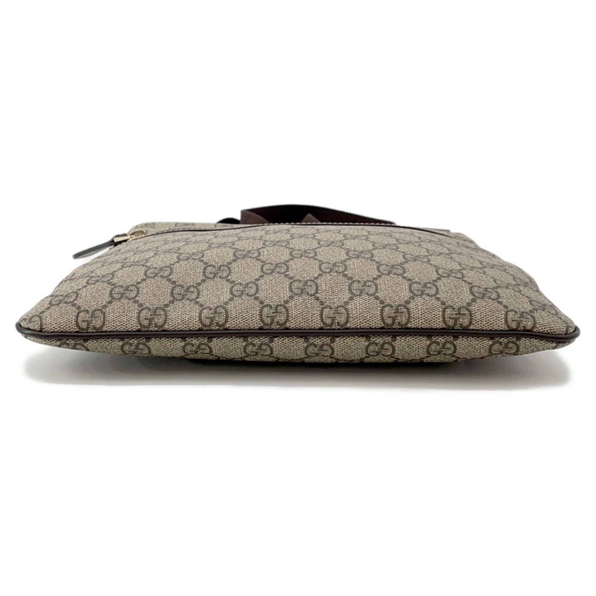 Gucci Brown Gg Supreme Leather Shoulder Bag