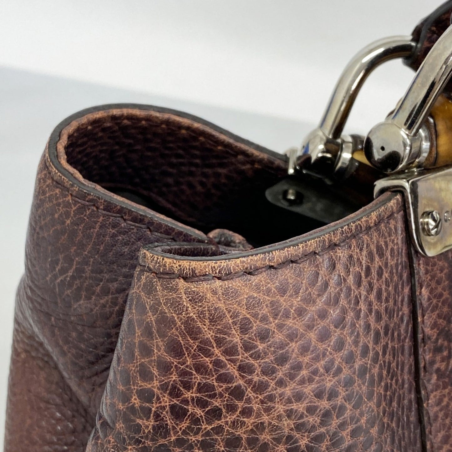 Gucci Brown Leather Tote Bag