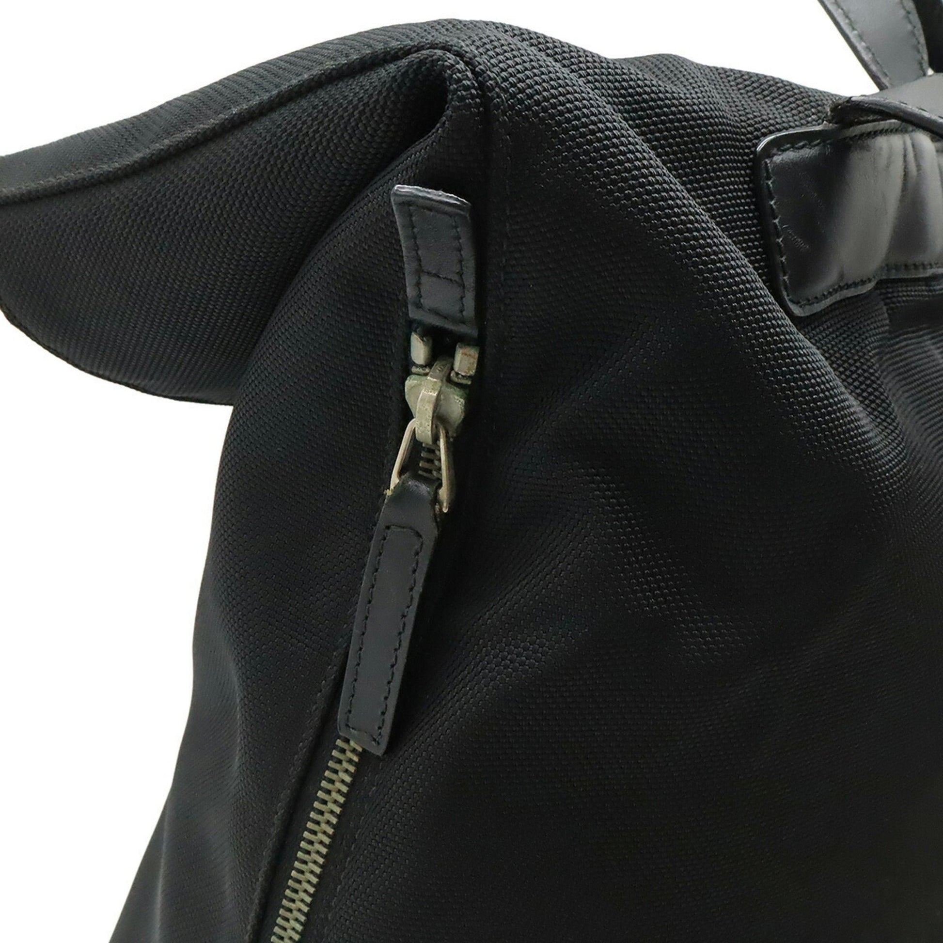 Gucci Black Green Red Color Canvas Leather Backpack