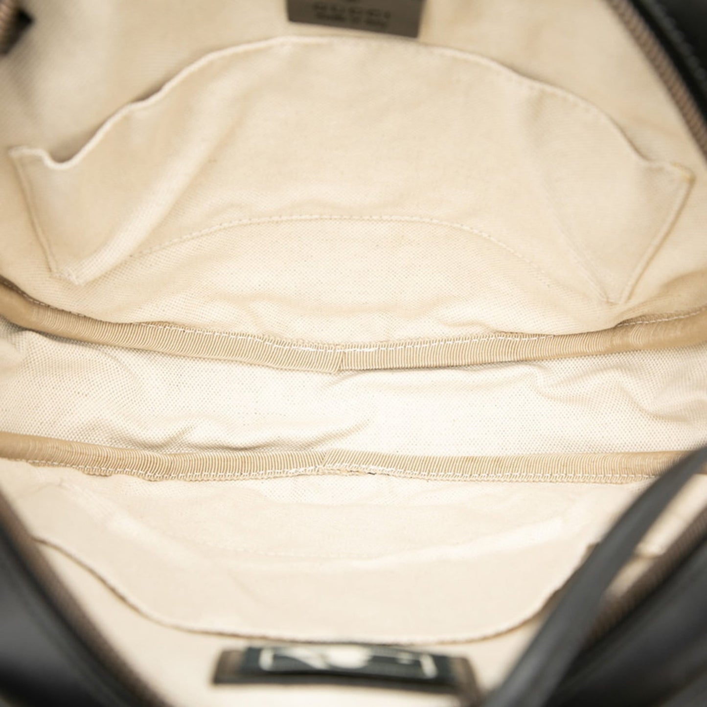 Gucci Black Yellow Leather Backpack