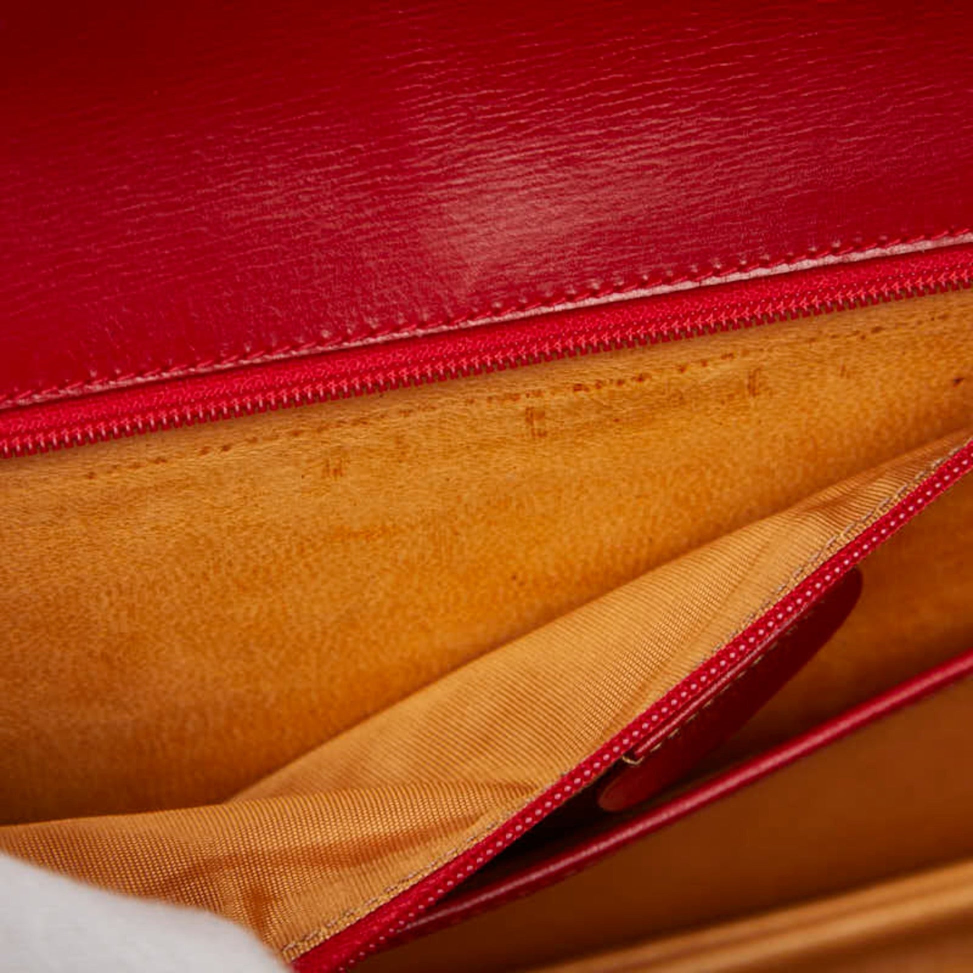 Gucci Bamboo Red Color Leather Handbag Shoulder Bag