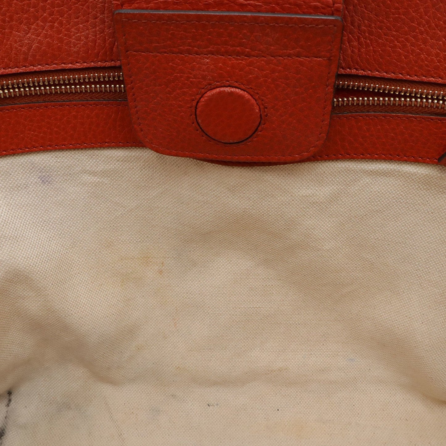 Gucci Red Color Leather Shoulder Bag Tote Bag