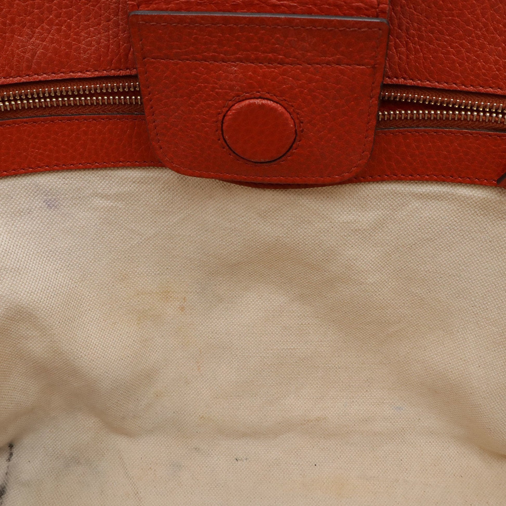 Gucci Red Color Leather Shoulder Bag Tote Bag