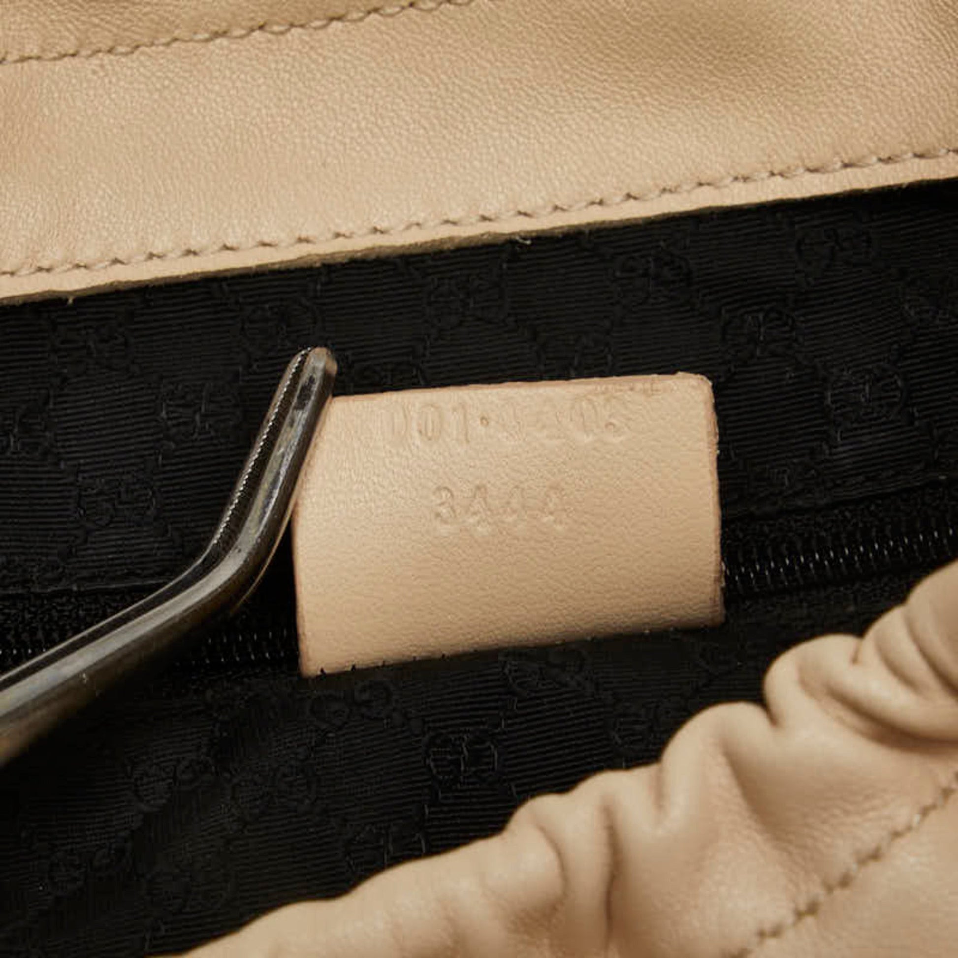 Gucci Ivory White Leather Handbag Tote Bag