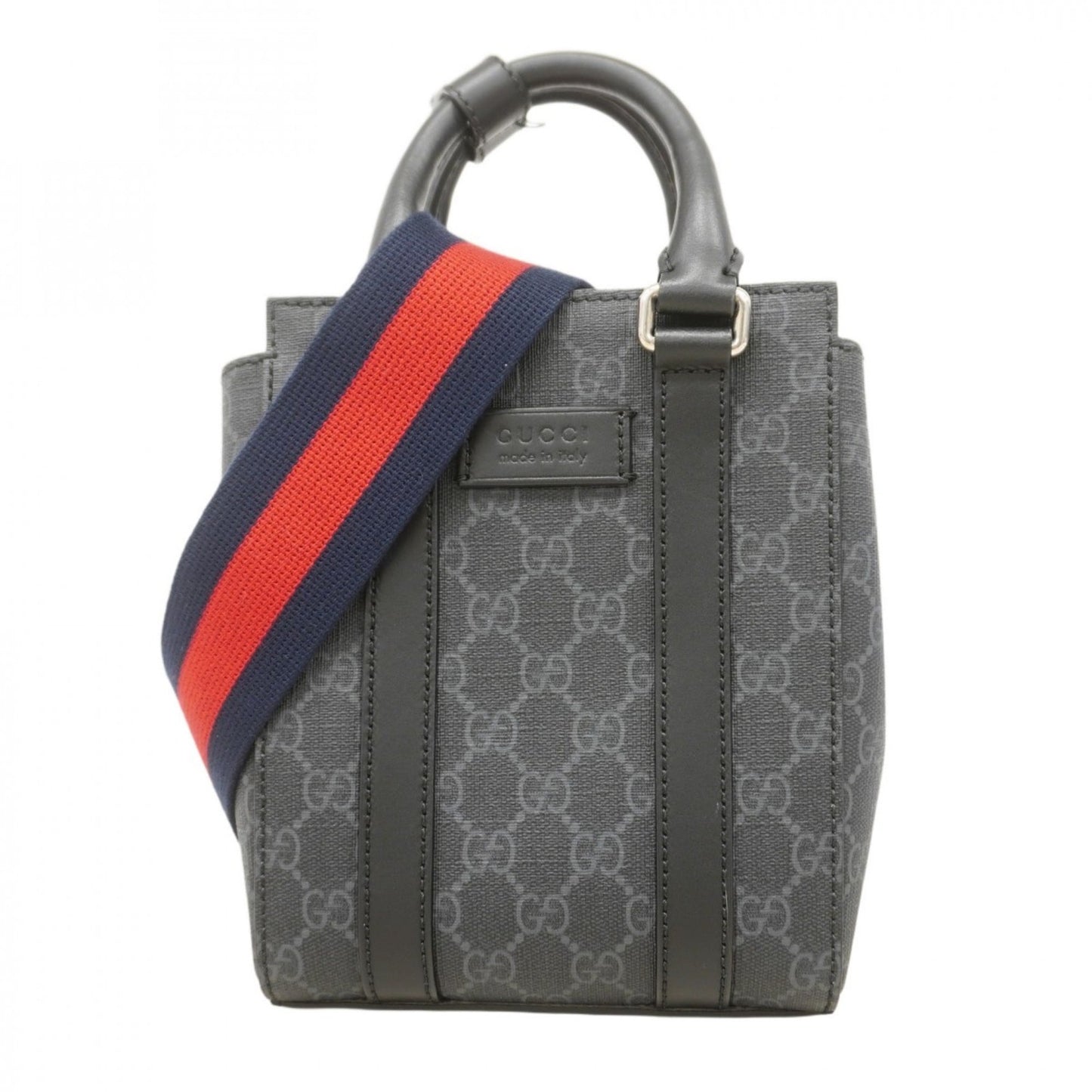 Gucci Black Gray Pvc Handbag